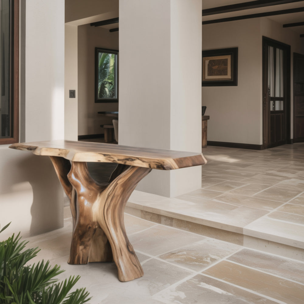 Organic Modern Solid Wood Console Table