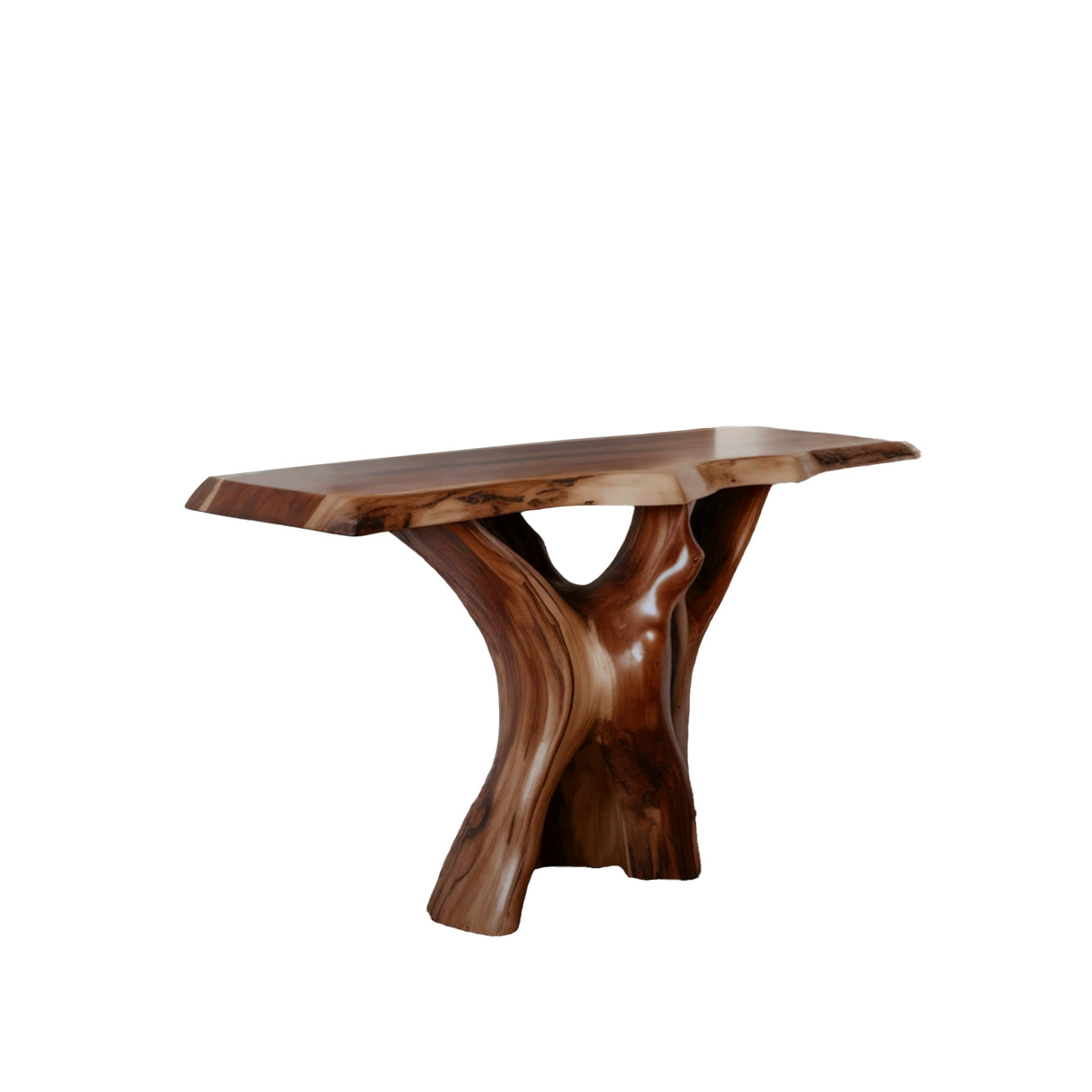 Organic Modern Solid Wood Console Table Dark Walnut - TimbeRustic Console Table