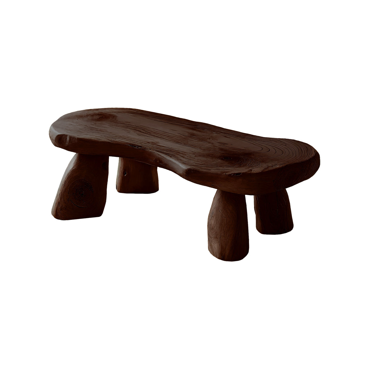 Orin Form Solid Wood Coffee Table Dark Walnut - Timberustic Coffee Table