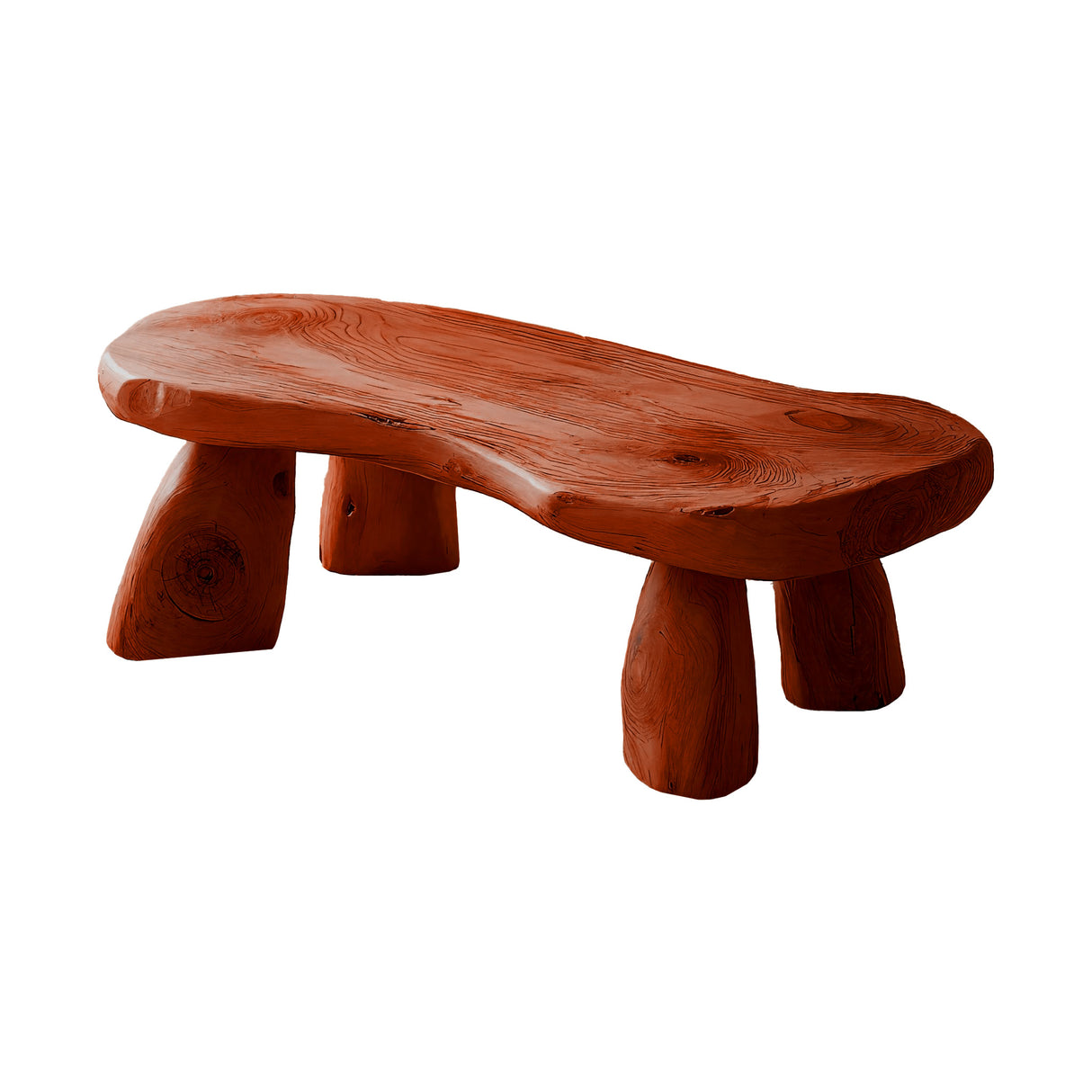 Orin Form Solid Wood Coffee Table Mahogany - Timberustic Coffee Table