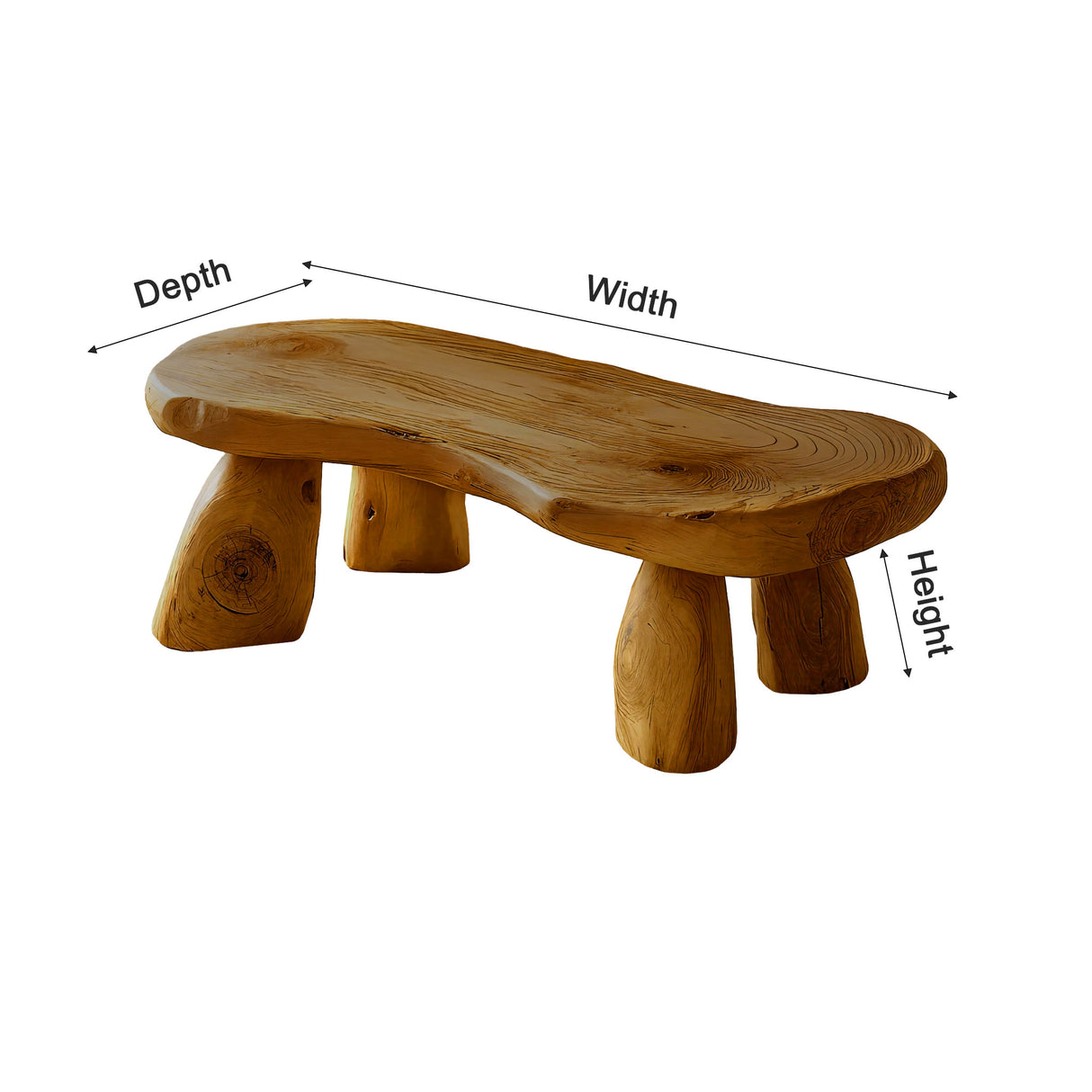 Orin Form Solid Wood Coffee Table - Timberustic Coffee Table