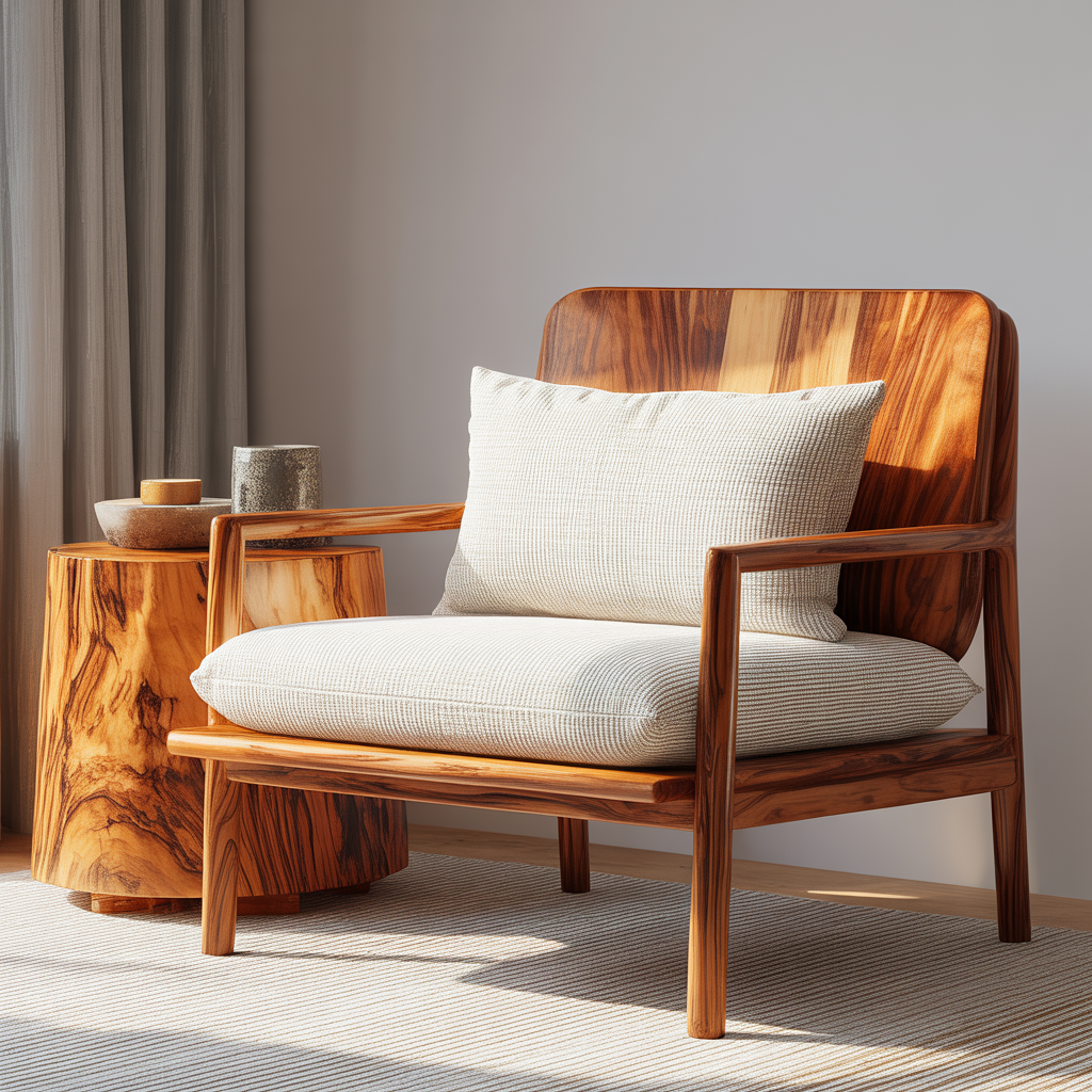 Orin Frame Solid Wood Lounge Chair - Timberustic Lounge Chair