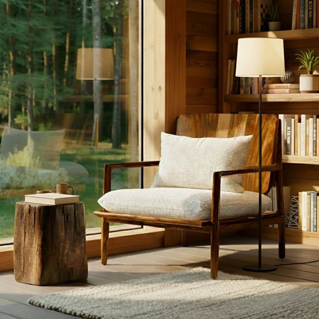 Orin Frame Solid Wood Lounge Chair - Timberustic Lounge Chair