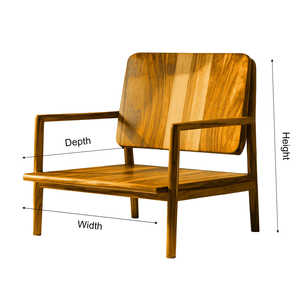 Orin Frame Solid Wood Lounge Chair - Timberustic Lounge Chair