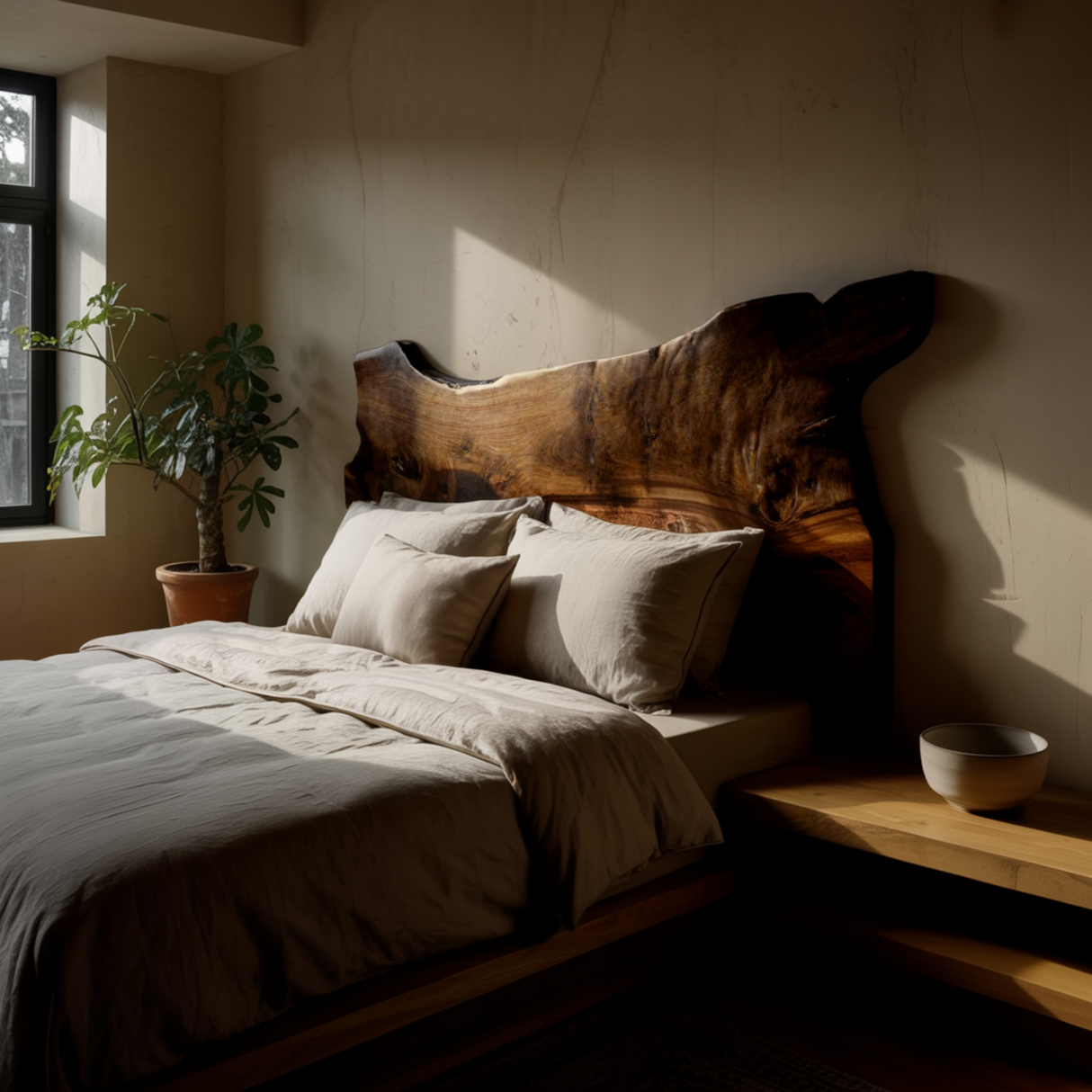 Orin Live-Edge Solid Wood Headboard