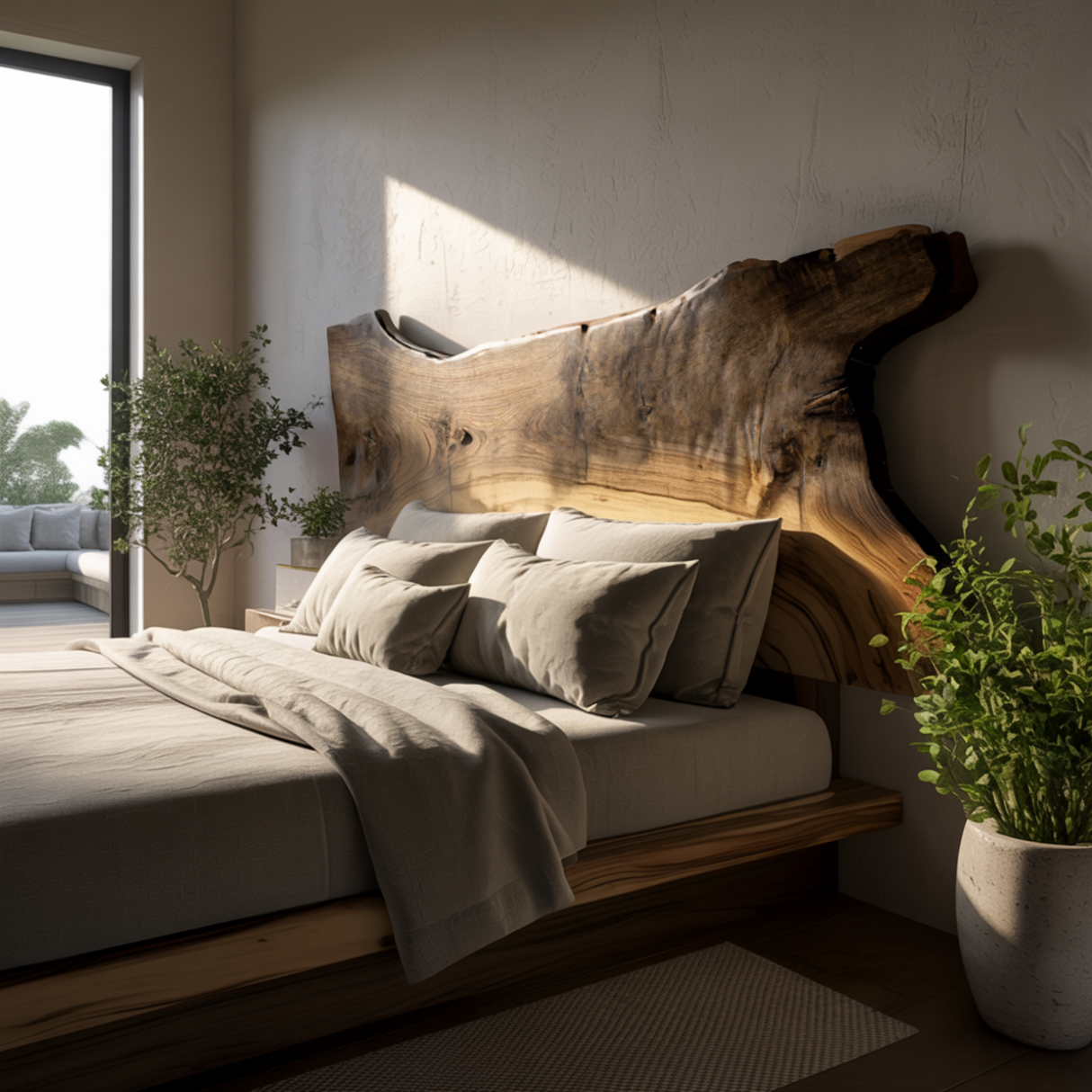 Orin Live-Edge Solid Wood Headboard