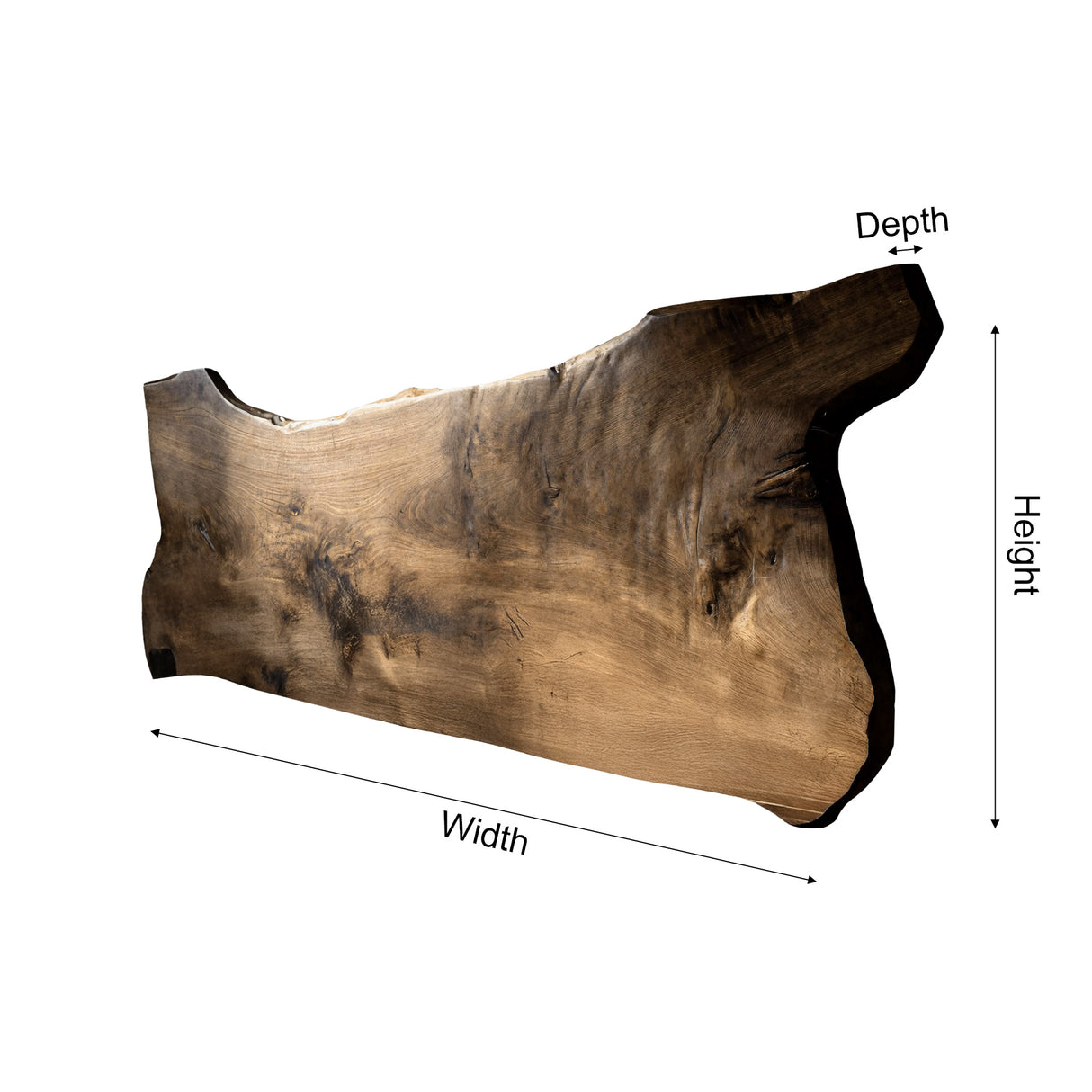 Orin Live-Edge Solid Wood Headboard