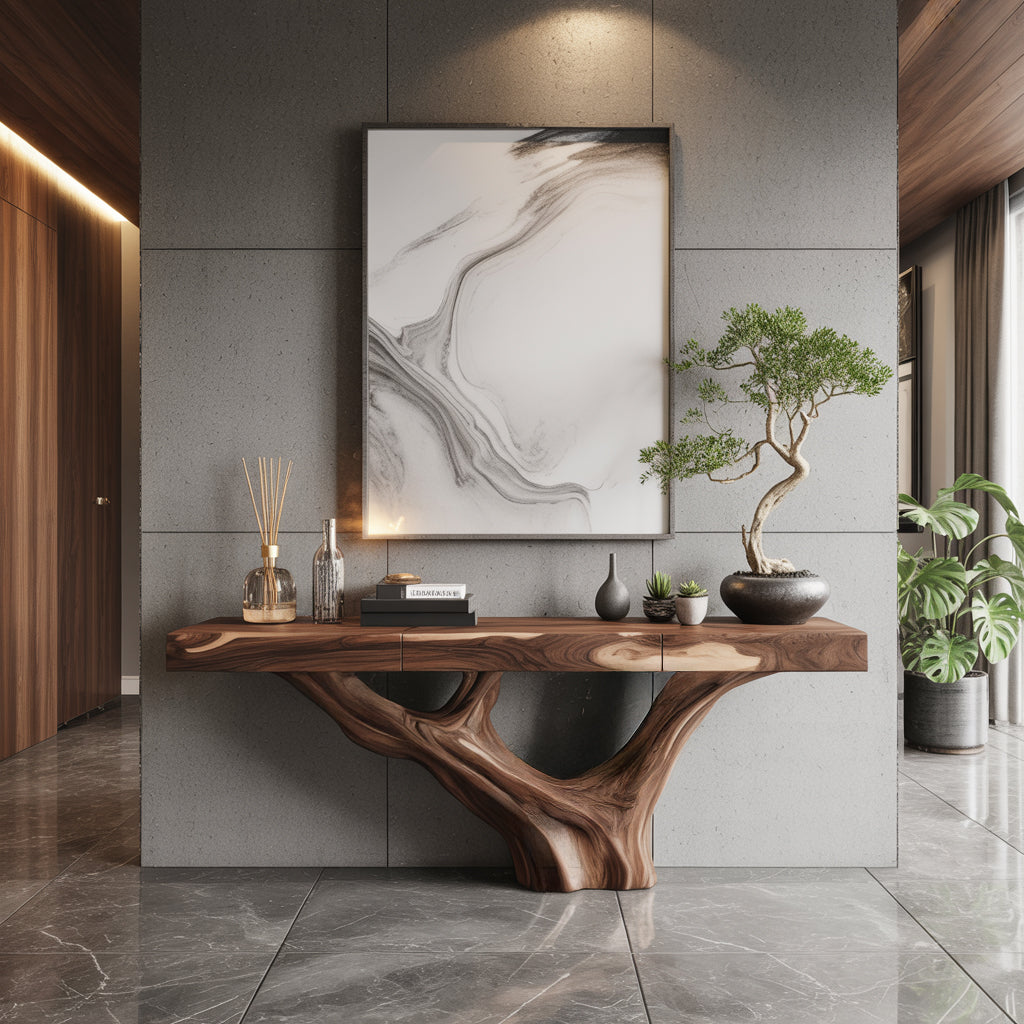 Orin Sculpted Solid Wood Console Table - Timberustic Console Table