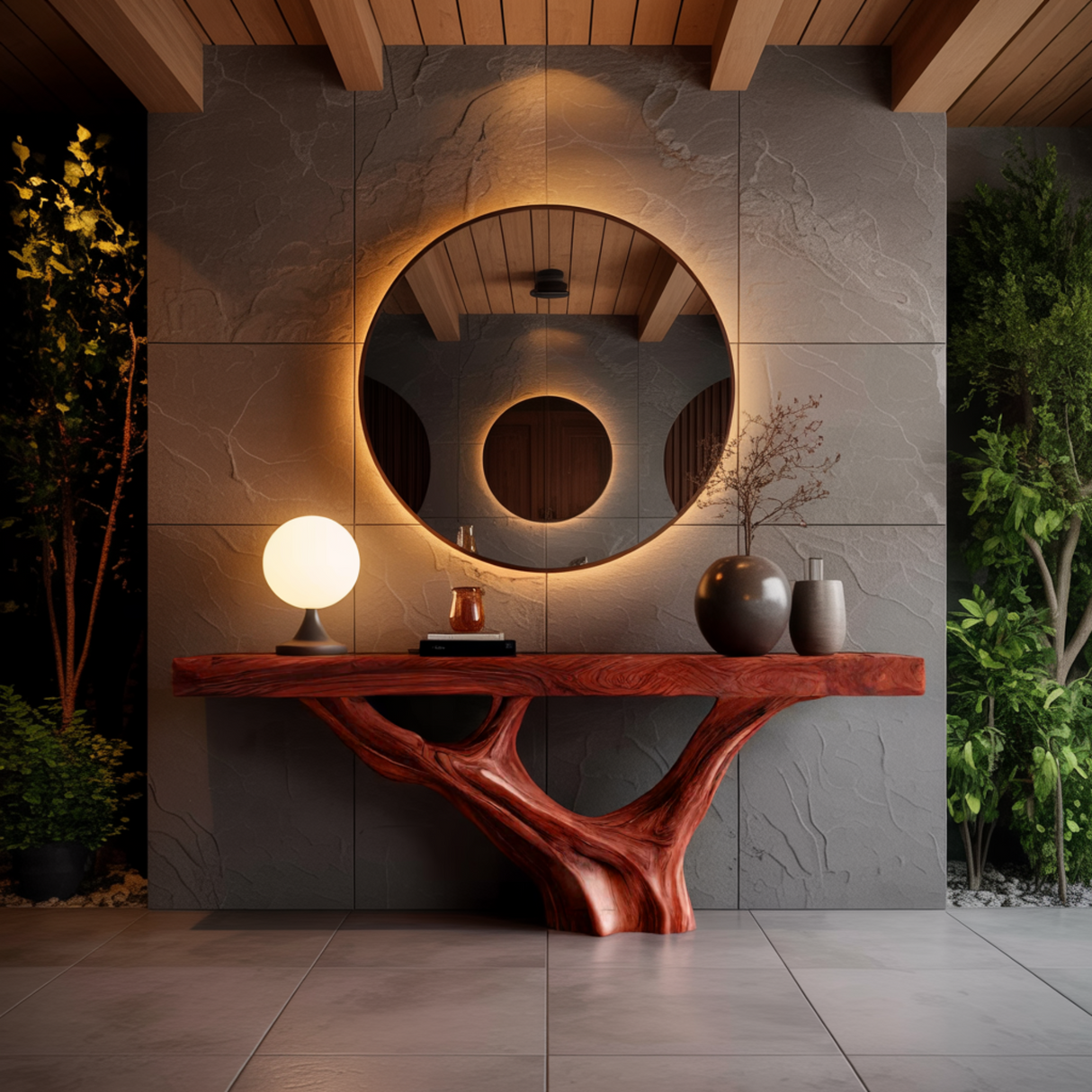 Orin Sculpted Solid Wood Console Table - Timberustic Console Table