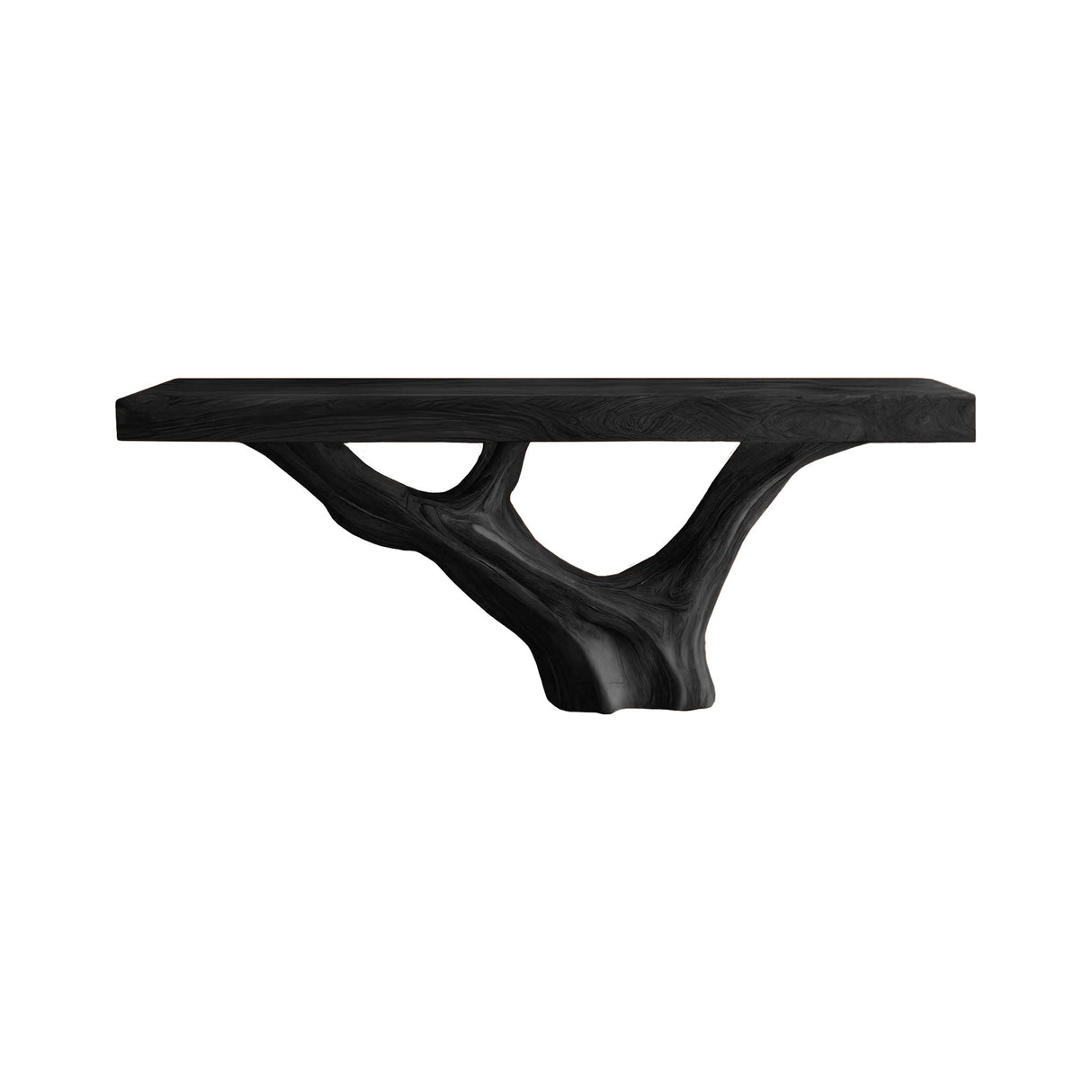 Orin Sculpted Solid Wood Console Table Black - Timberustic Console Table