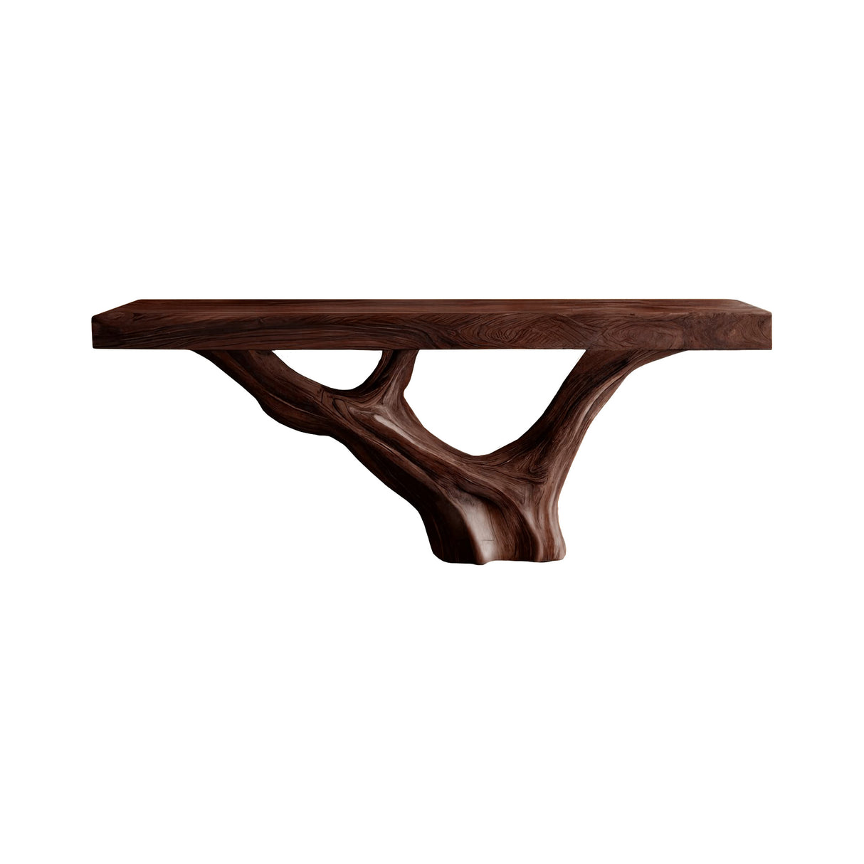 Orin Sculpted Solid Wood Console Table Dark Walnut - Timberustic Console Table