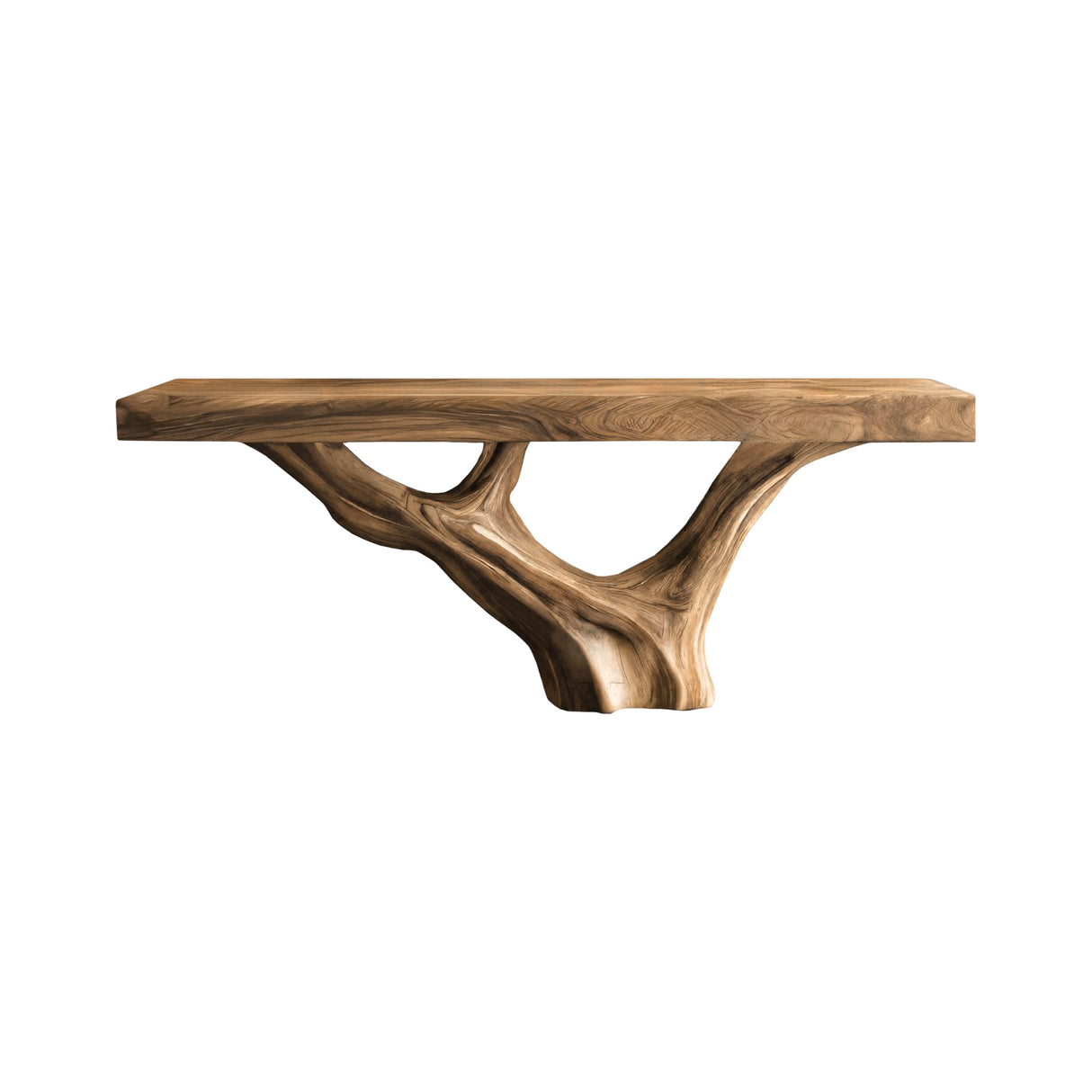 Orin Sculpted Solid Wood Console Table Natural Oak - Timberustic Console Table