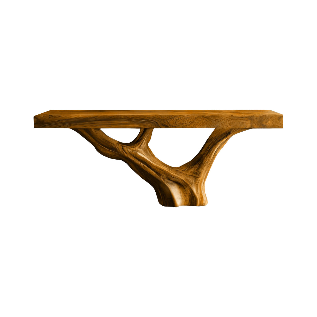 Orin Sculpted Solid Wood Console Table Teak - Timberustic Console Table