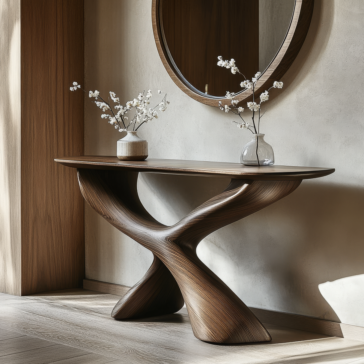Orivane Sculpted Solid Wood Console Table - Timberustic Console Table