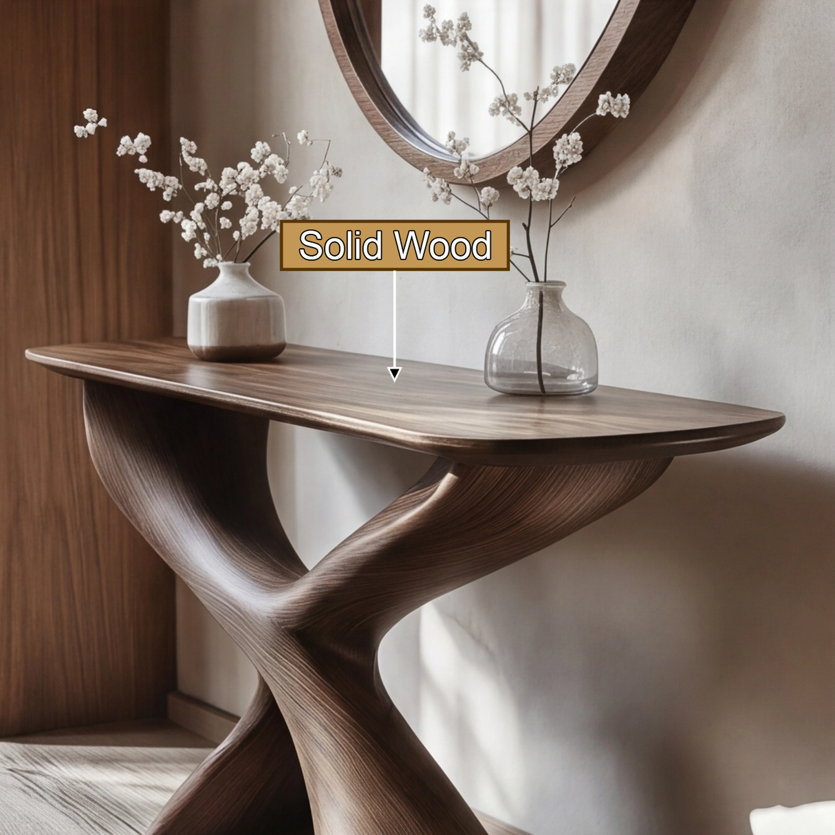 Orivane Sculpted Solid Wood Console Table - Timberustic Console Table
