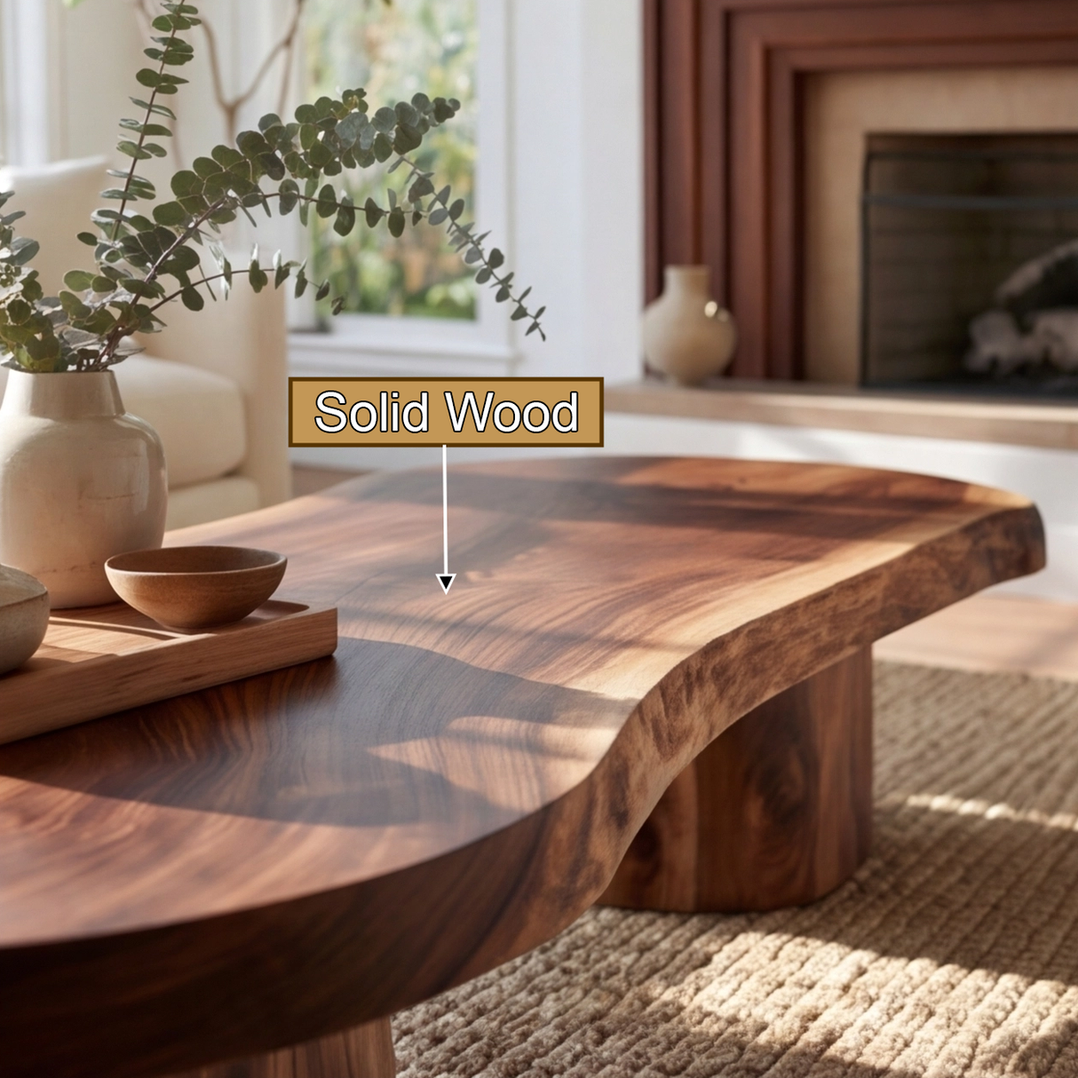 Orivelle Live Edge Solid Wood Coffee Table SPA295713 - Timberustic Coffee Table