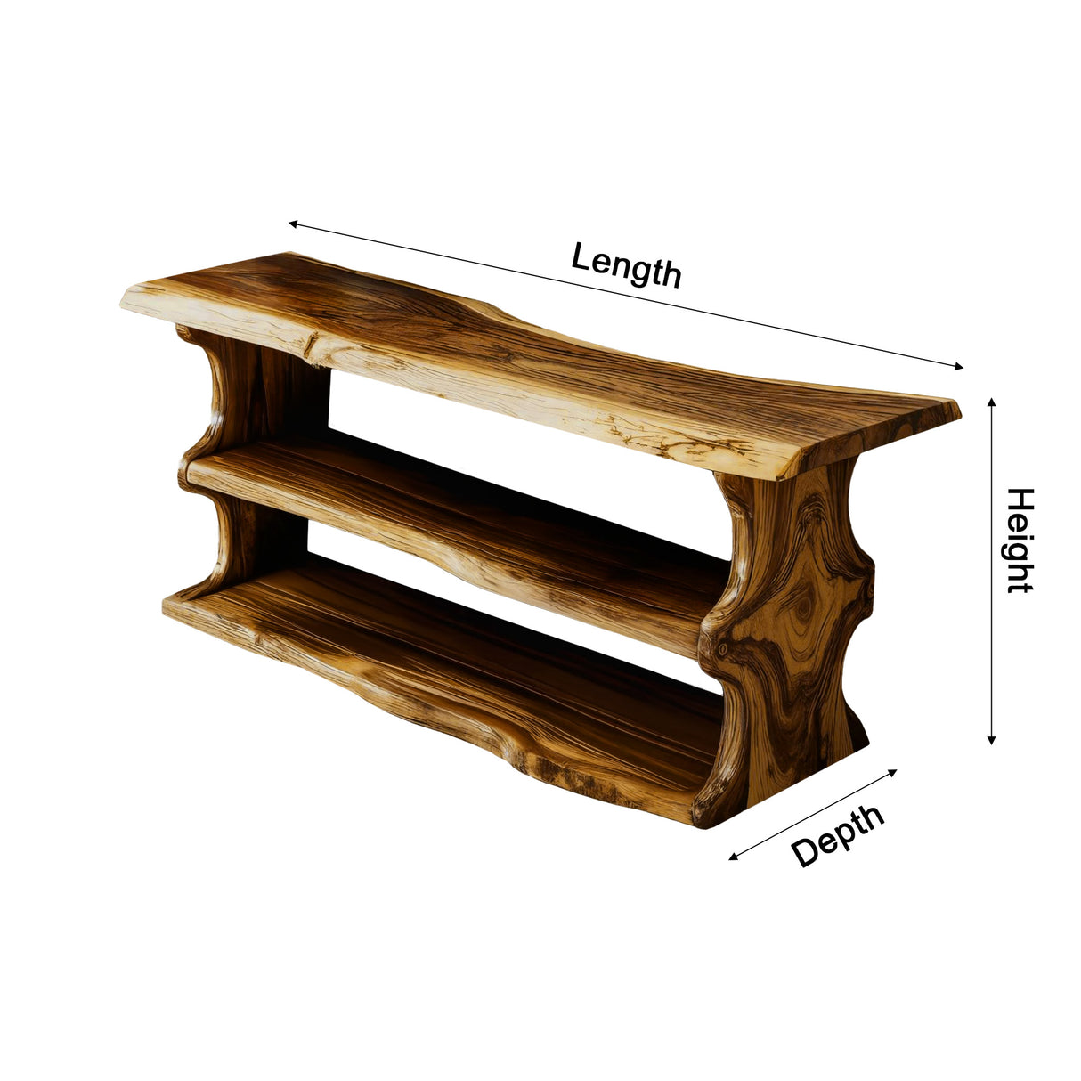 Orlan Organic Modern Solid Wood Shoe Rack