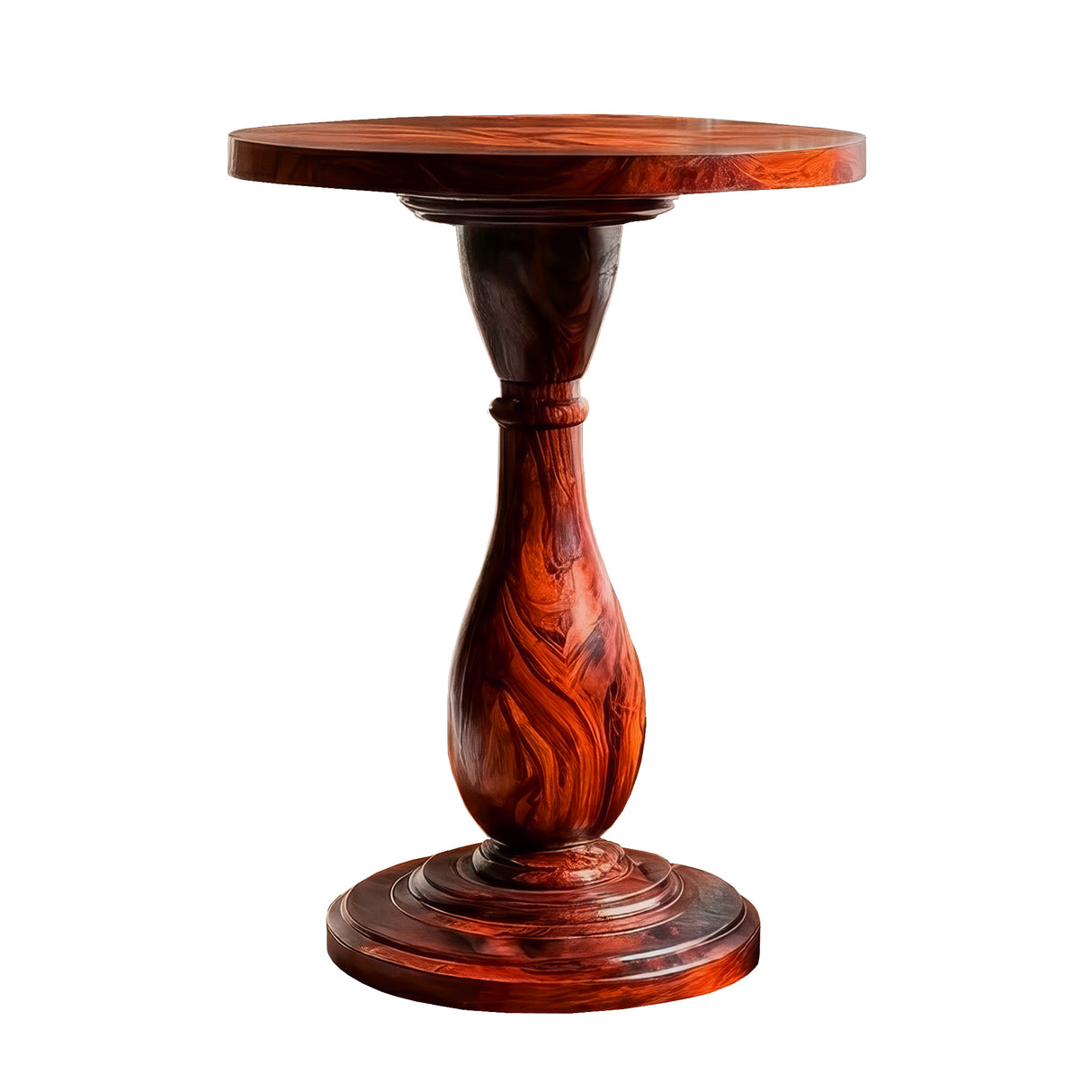 Orlathen Handcrafted Solid Wood Pedestal Stand Mahogany - Timberustic Pedestal Stand