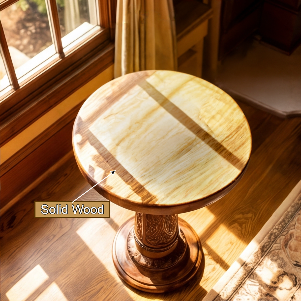 Orleston Solid Wood Pedestal Stand - Timberustic Pedestal Stand