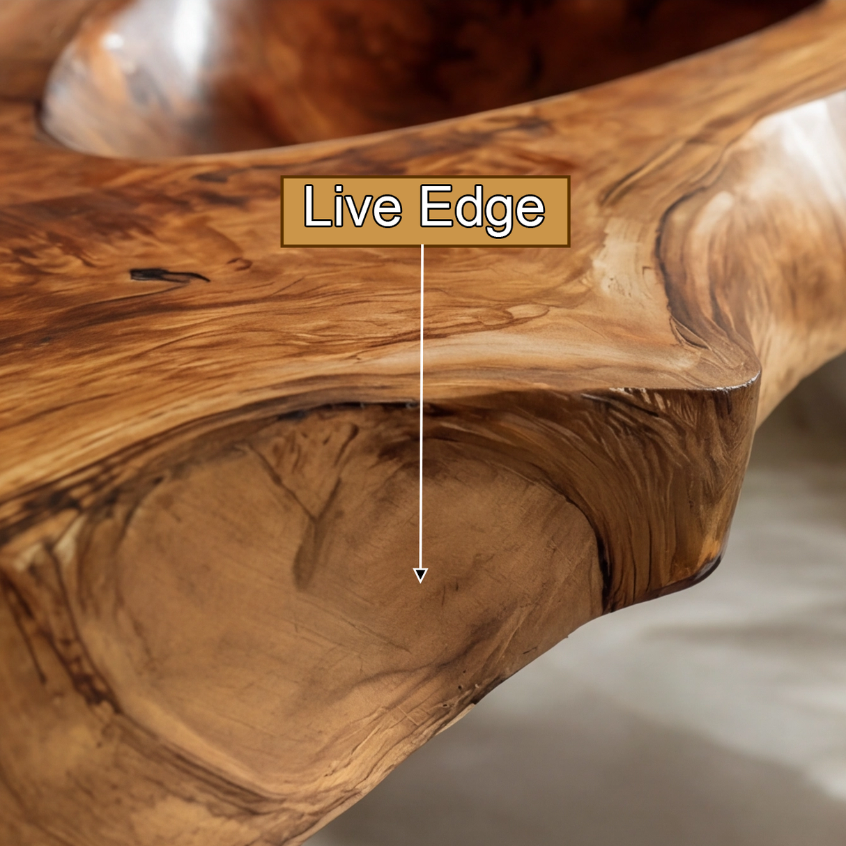 Orlith Live Edge Solid Wood Floating Bathroom Vanity with Integrated Sink SPA665452 - Timberustic Floating Bathroom Vanity with Integrated Sink