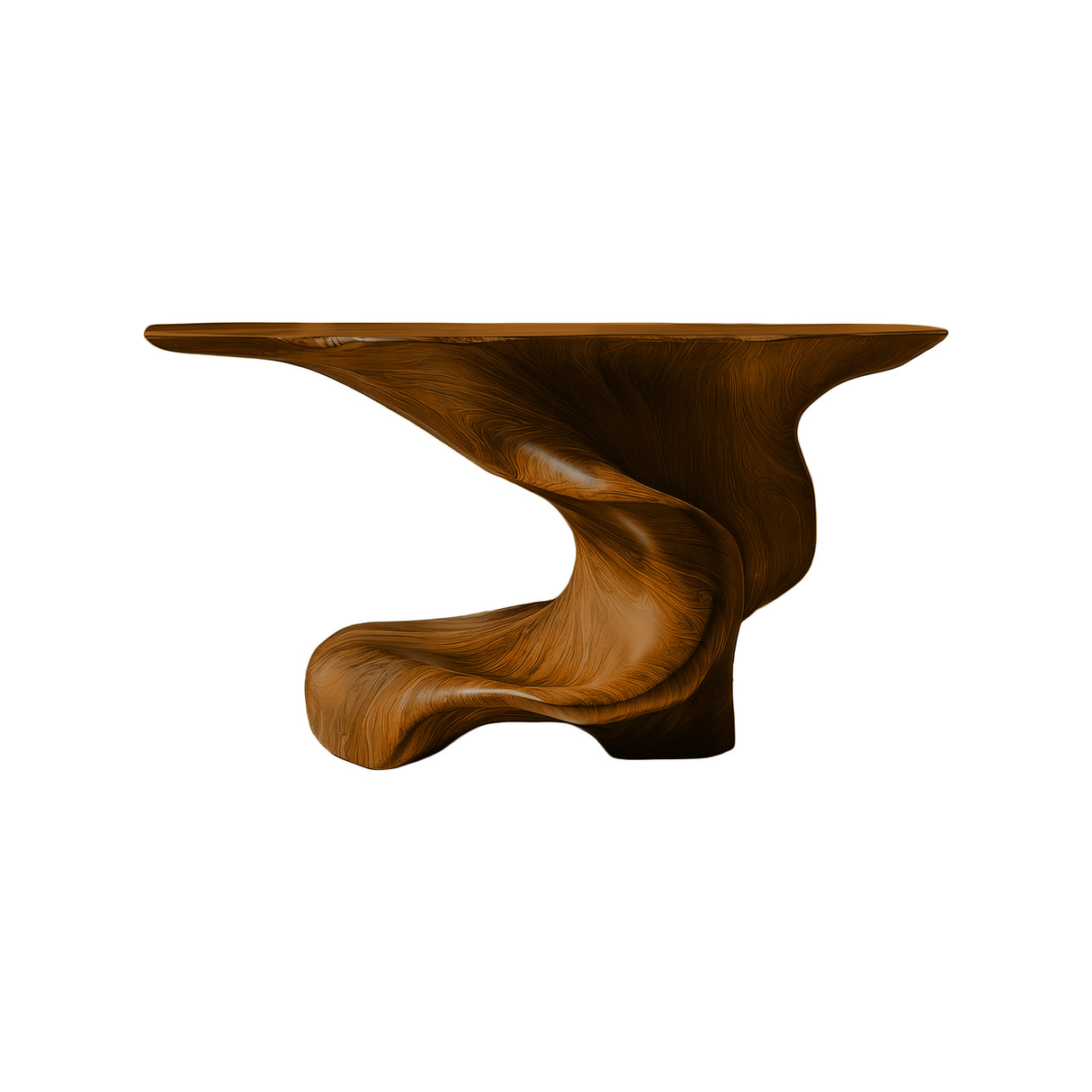 Orlithen Sculpted Solid Wood Console Table Brown - Timberustic Console Table