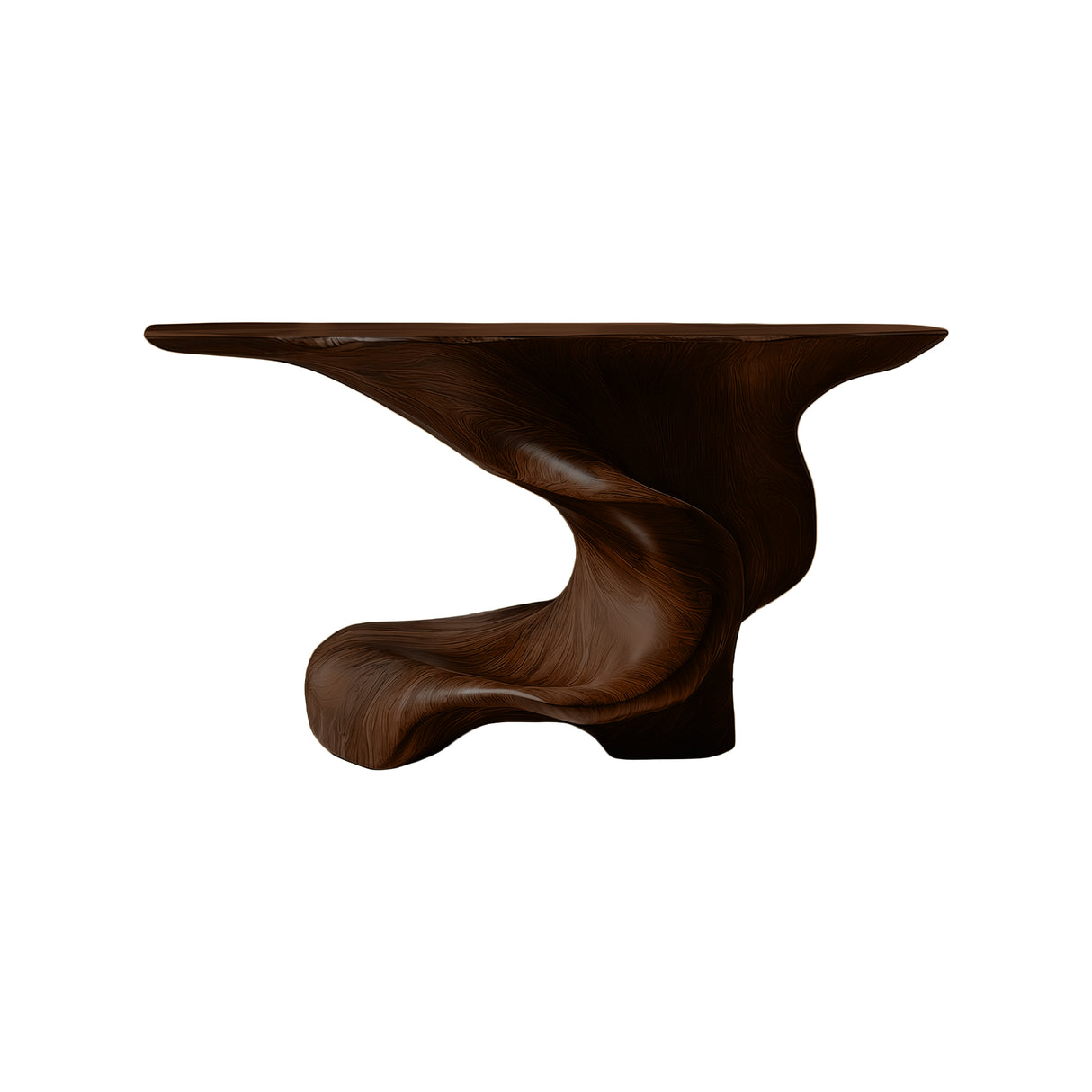 Orlithen Sculpted Solid Wood Console Table Dark Walnut - Timberustic Console Table