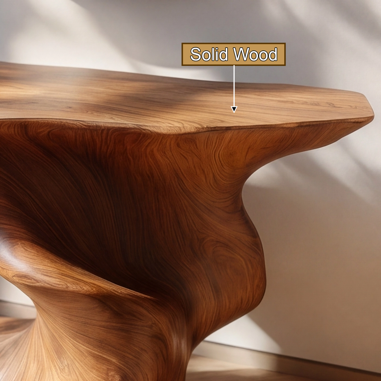Orlithen Sculpted Solid Wood Console Table - Timberustic Console Table