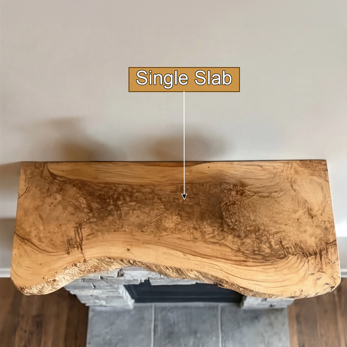 Orliven Live Edge Solid Wood Floating Shelf SPA359832 - Timberustic Floating Shelf