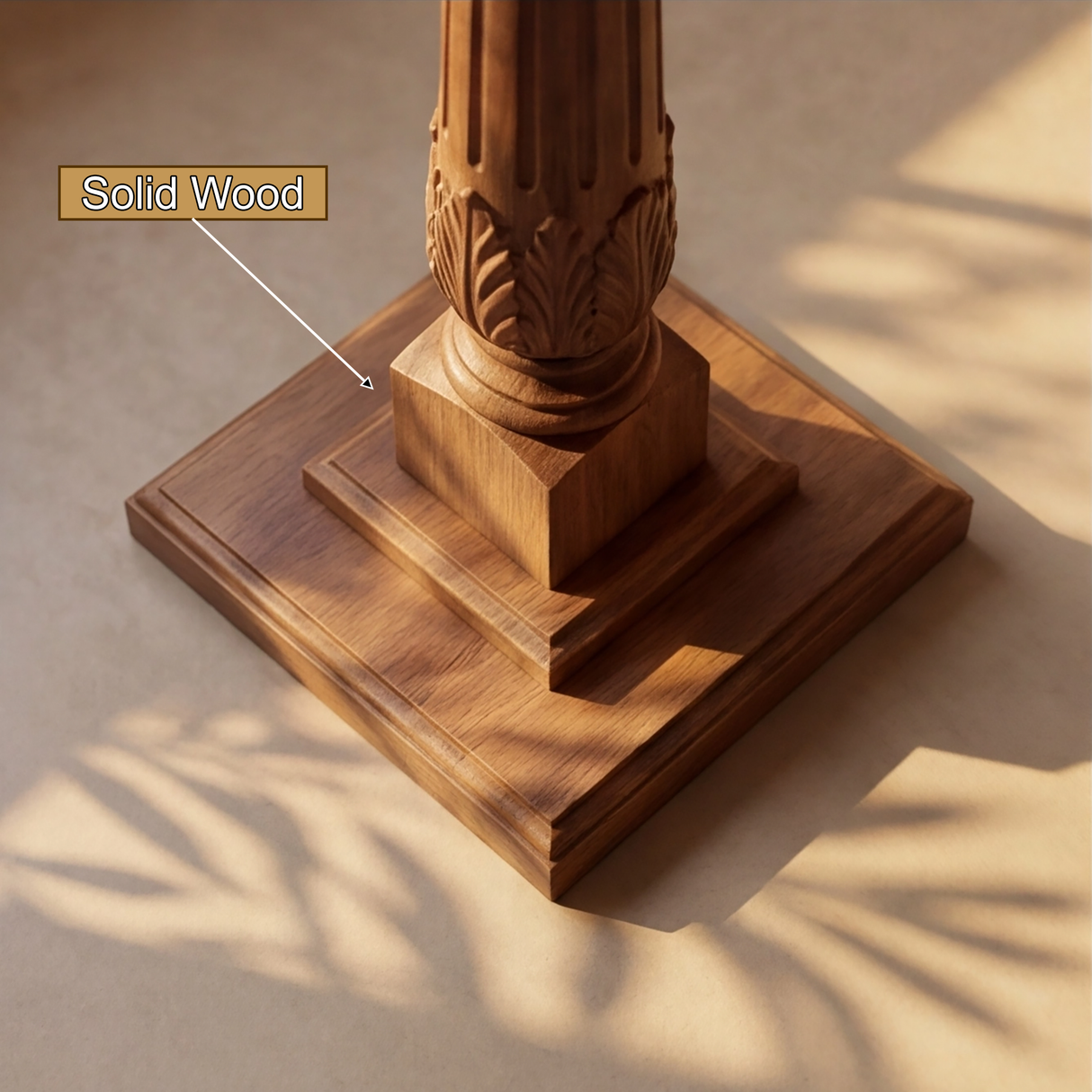 Orlune Solid Wood Pedestal Stand - Timberustic Pedestal Stand