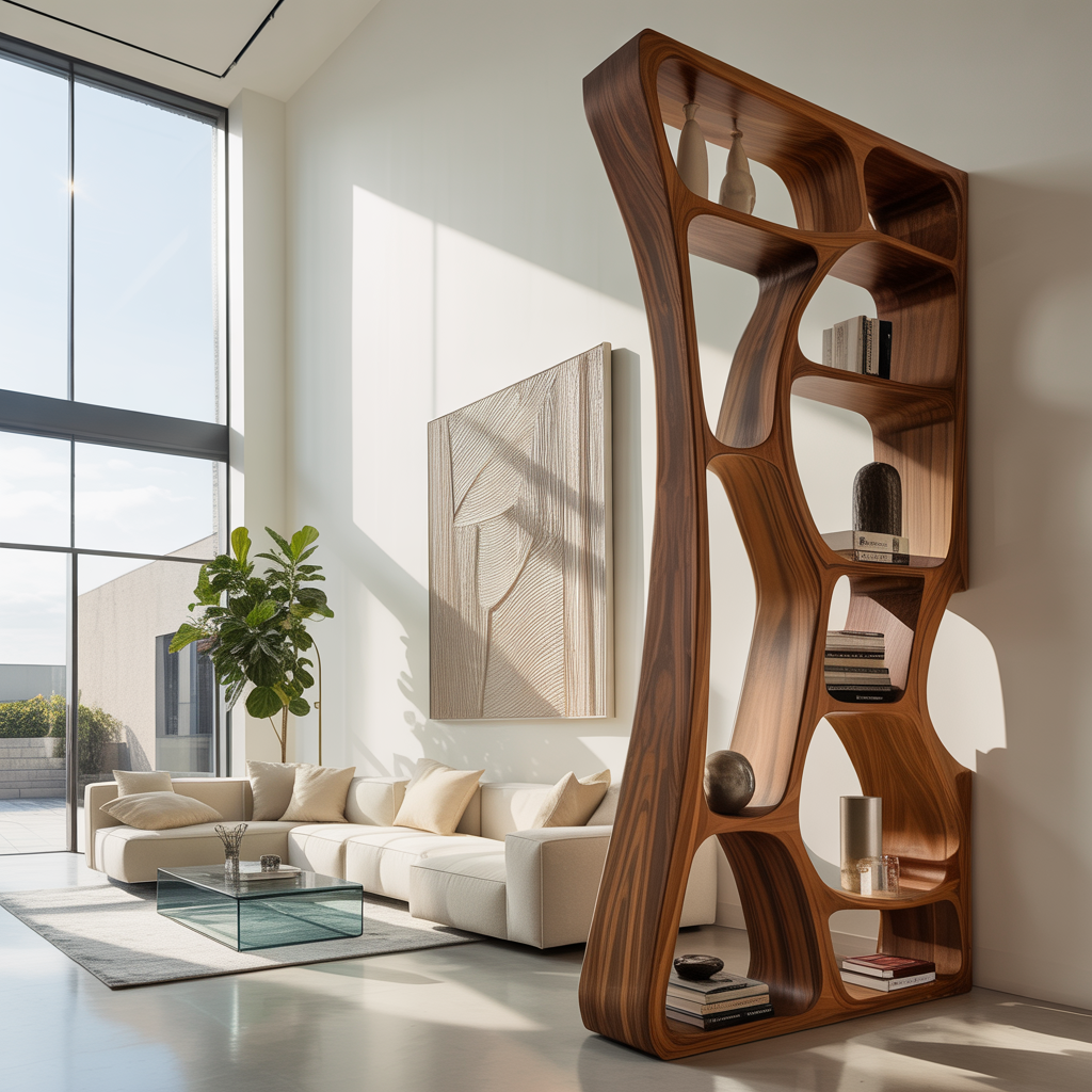 Orren Flowform Solid Wood Bookshelf - Timberustic Bookshelf