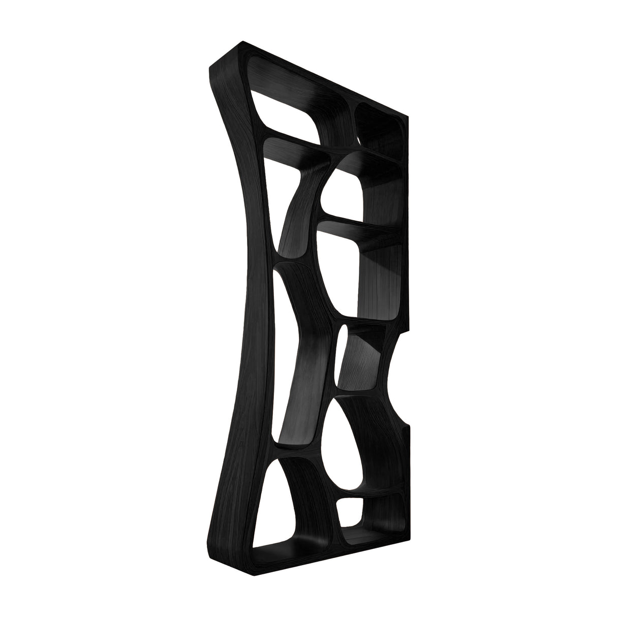 Orren Flowform Solid Wood Bookshelf Black - Timberustic Bookshelf