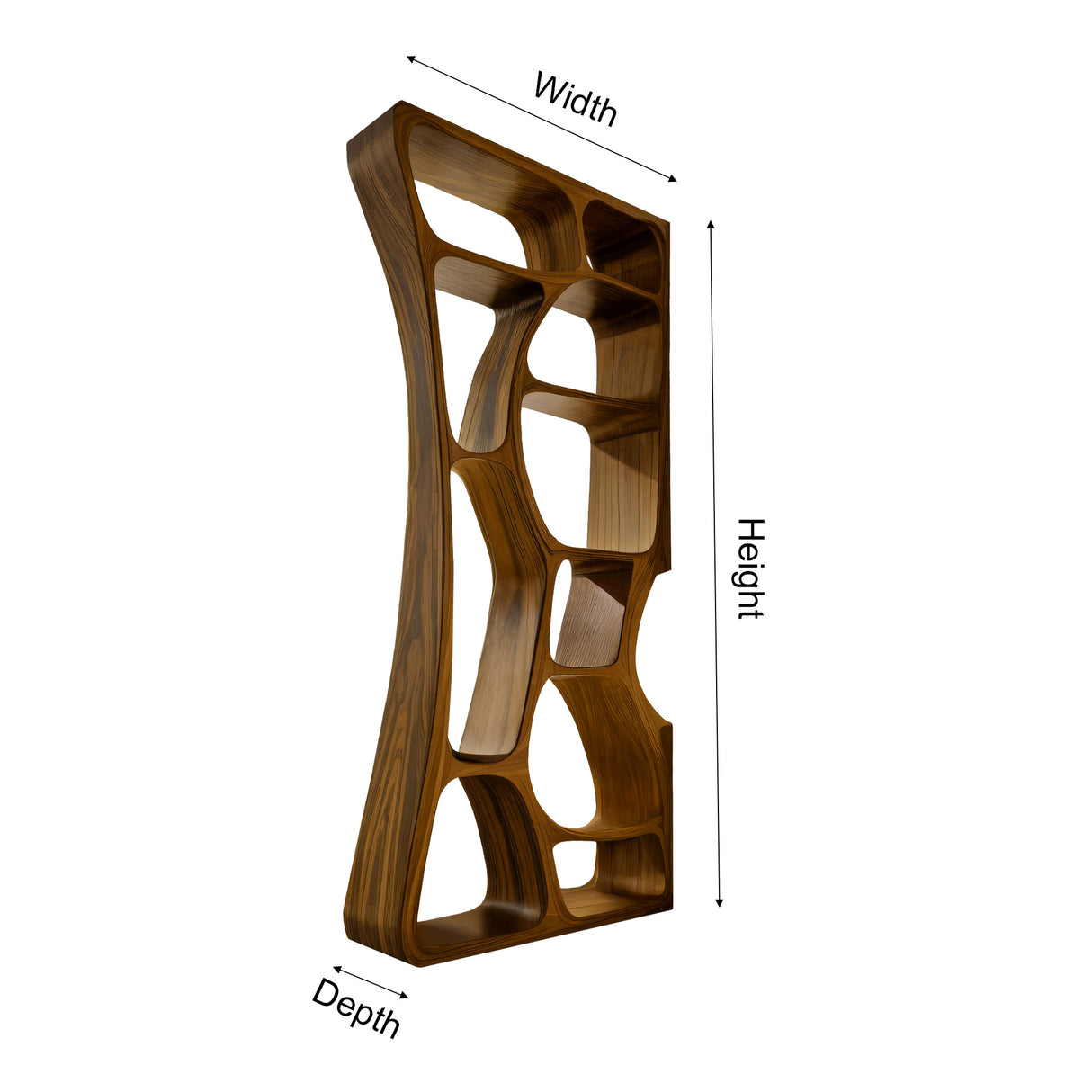 Orren Flowform Solid Wood Bookshelf - Timberustic Bookshelf