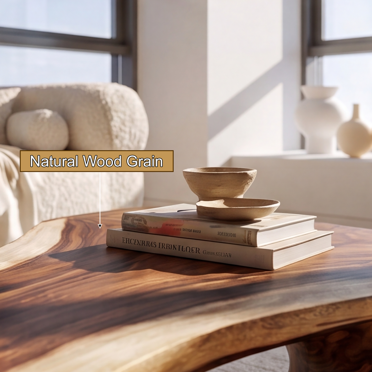 Orren Sculpted Solid Wood Coffee Table - Timberustic Coffee Table