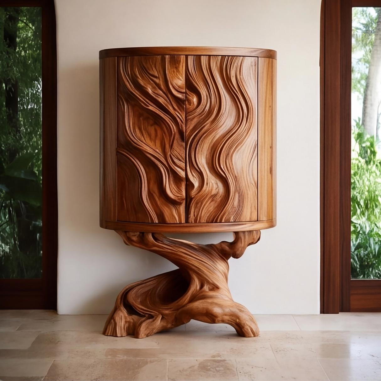 Orrenvale Handcrafted Solid Wood Bar Cabinet