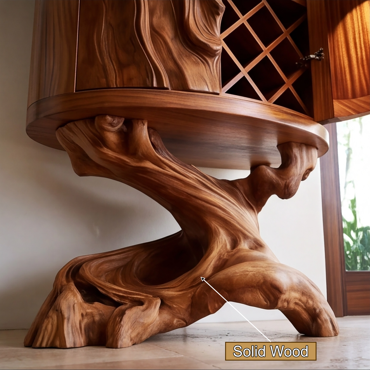 Orrenvale Handcrafted Solid Wood Bar Cabinet