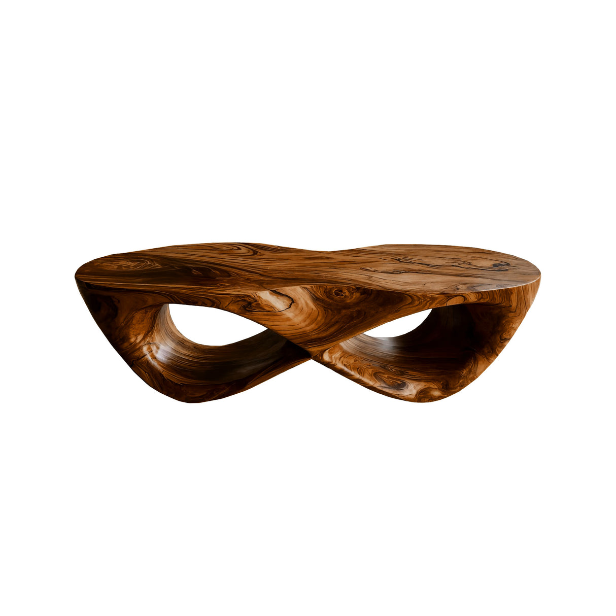 Orvane Loop Solid Wood Coffee Table Brown - Timberustic Coffee Table