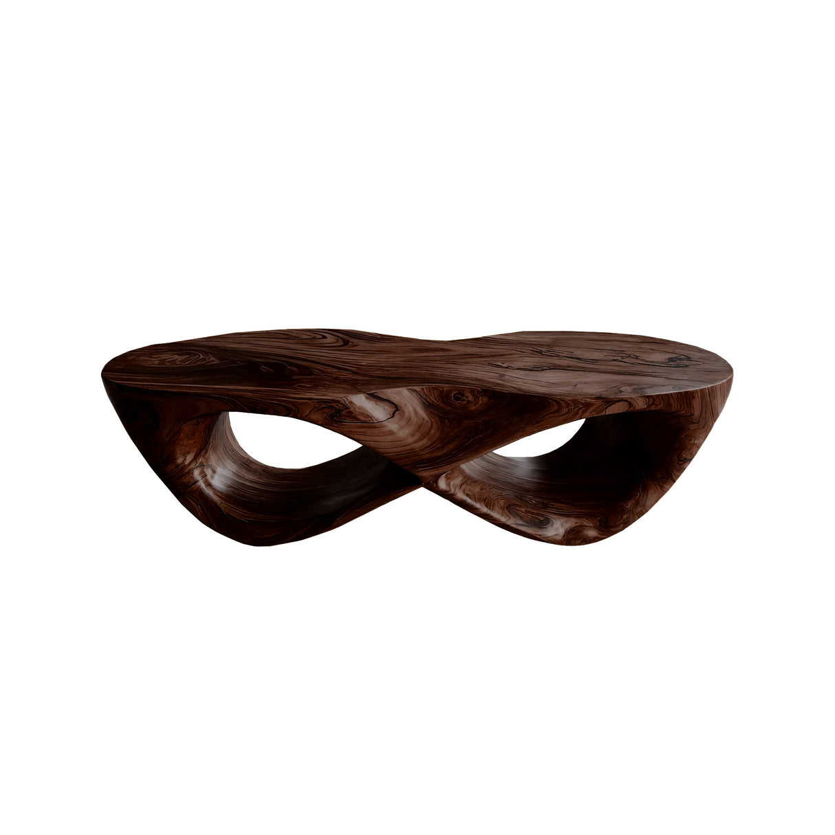 Orvane Loop Solid Wood Coffee Table Dark Walnut - Timberustic Coffee Table