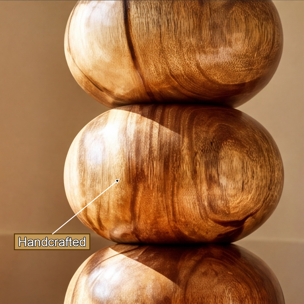 Orvane Sculpted Solid Wood Pedestal Stand - Timberustic Pedestal Stand