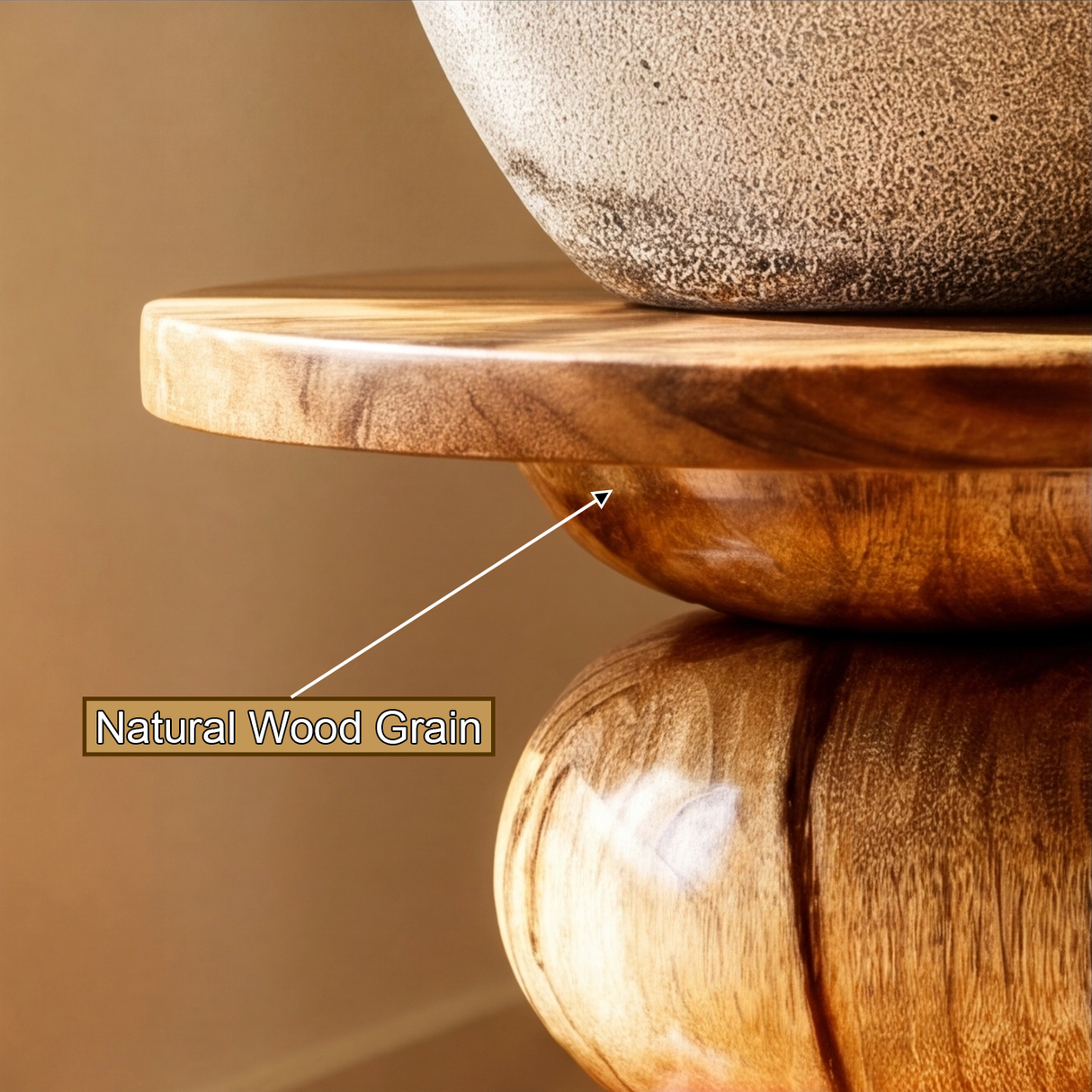 Orvane Sculpted Solid Wood Pedestal Stand - Timberustic Pedestal Stand