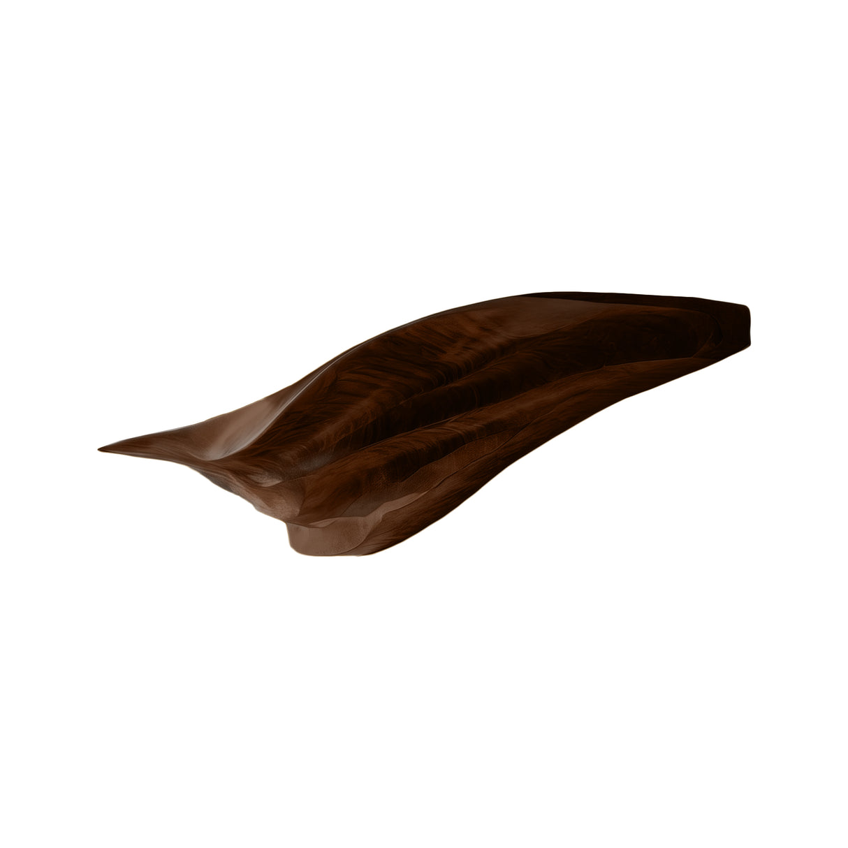Orvanta Sculpted Solid Wood Floating Shelf Dark Walnut - Timberustic Floating Shelf