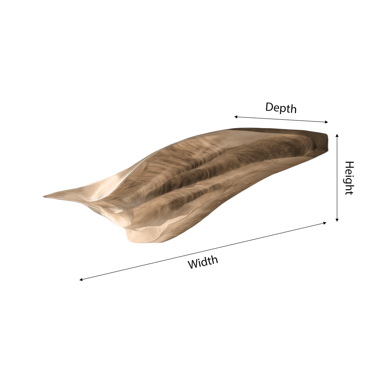 Orvanta Sculpted Solid Wood Floating Shelf - Timberustic Floating Shelf