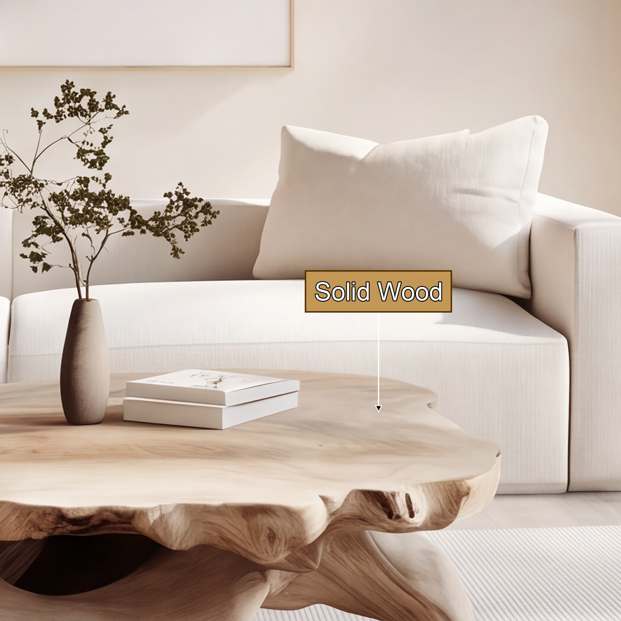 Orvessa Sculpted Solid Wood Coffee Table SPA902481 - Timberustic Coffee Table