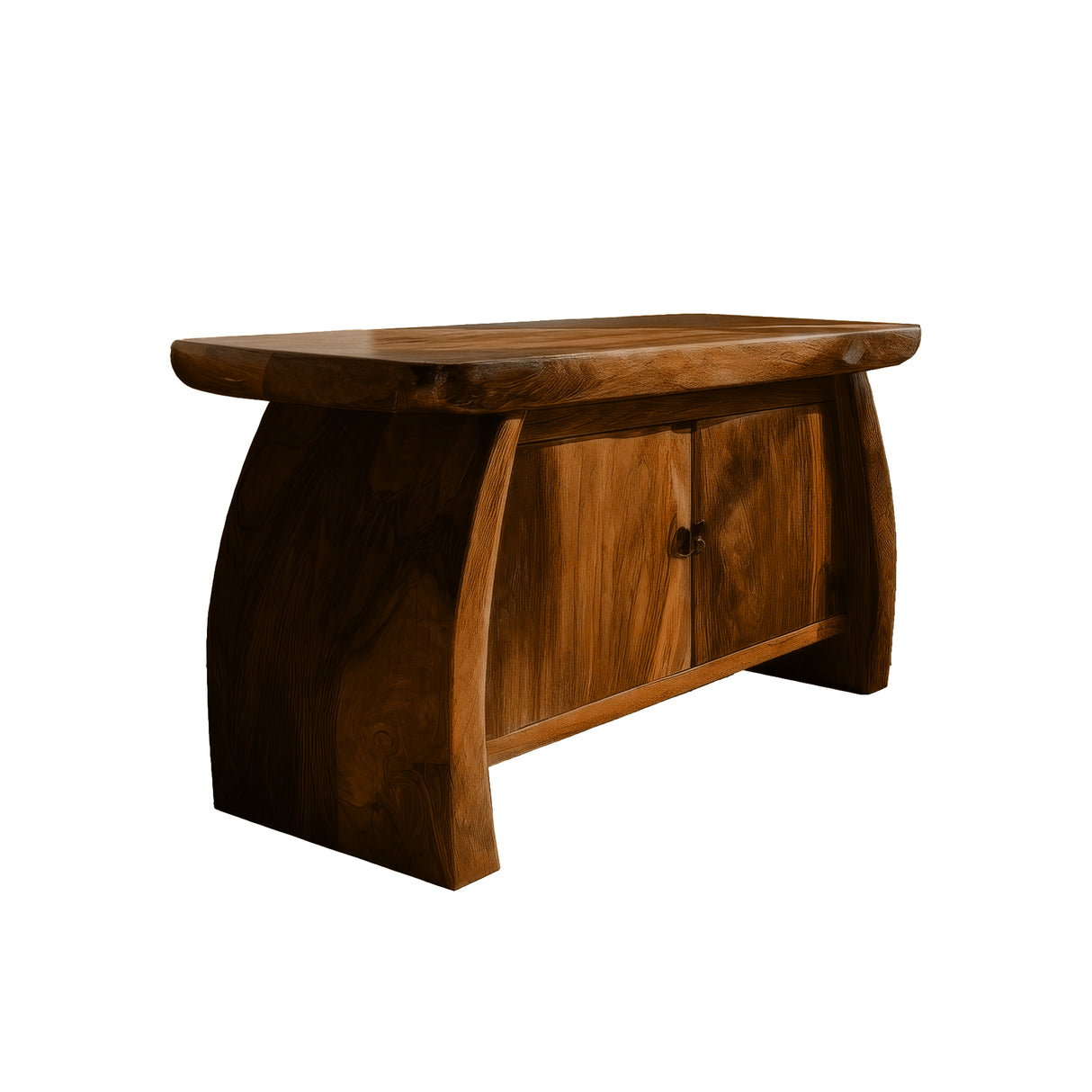Orvessa Sculpted Solid Wood Freestading Bathroom Vanity with Cabinet Brown - Timberustic Freestanding Bathroom Vanity with Cabinet