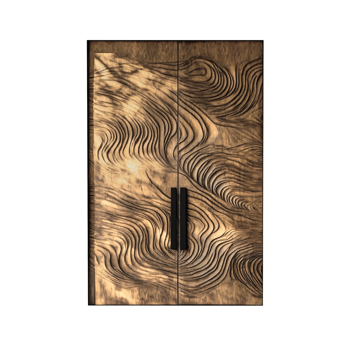 Orvessa Sculpted Solid Wood Rectangular Double Doors Natural Oak - Timberustic Door