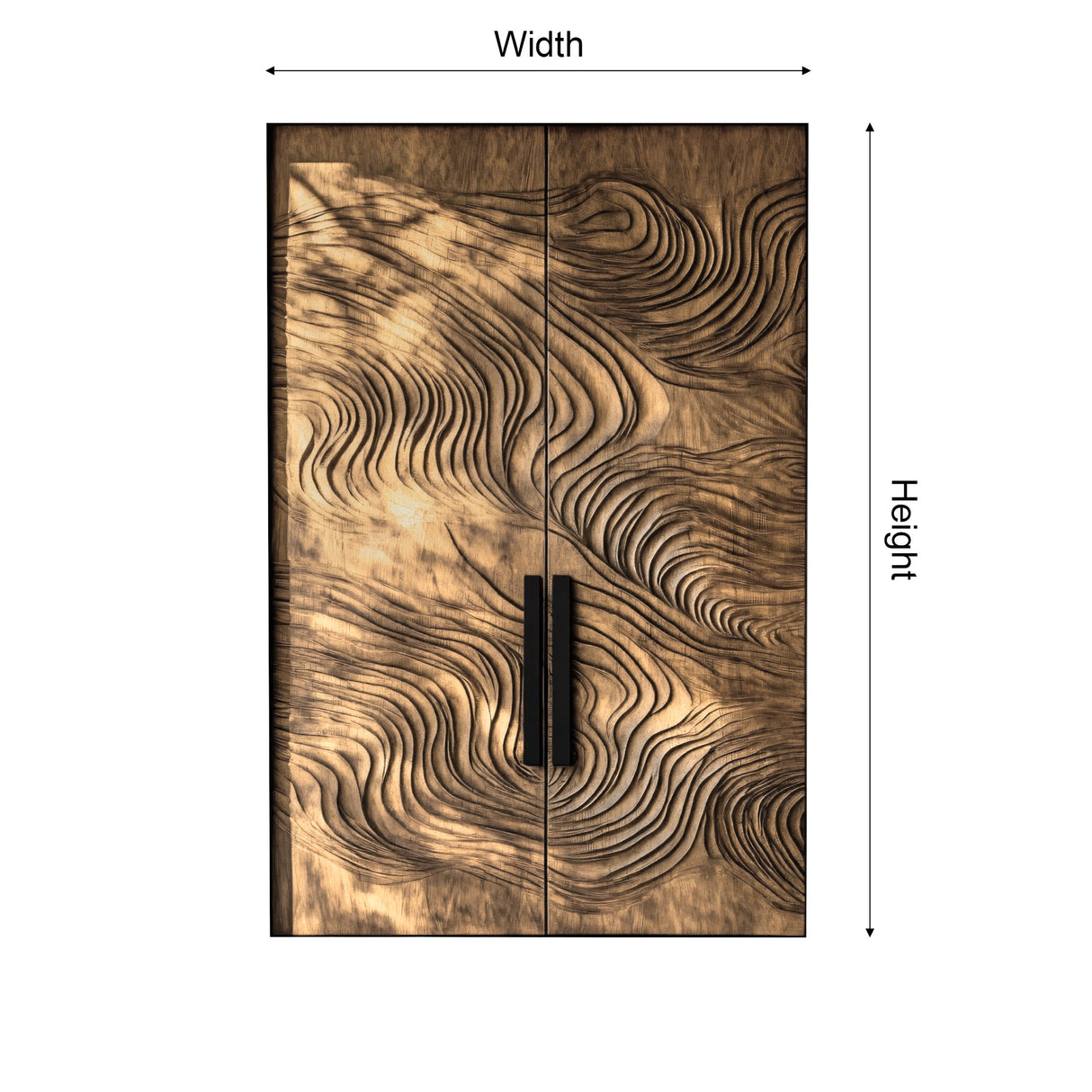 Orvessa Sculpted Solid Wood Rectangular Double Doors - Timberustic Door