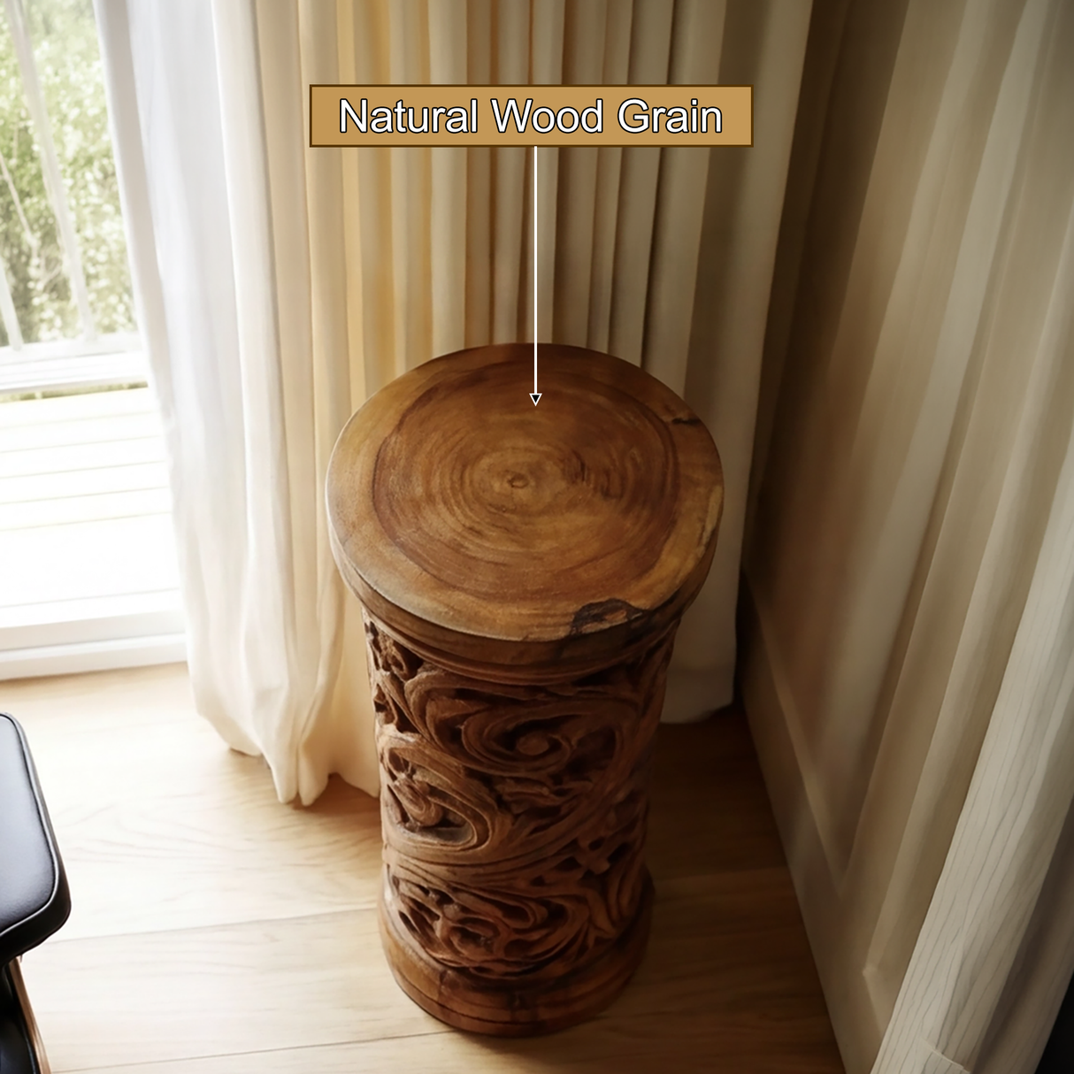Orvessa Solid Wood Pedestal Stand - Timberustic Pedestal Stand