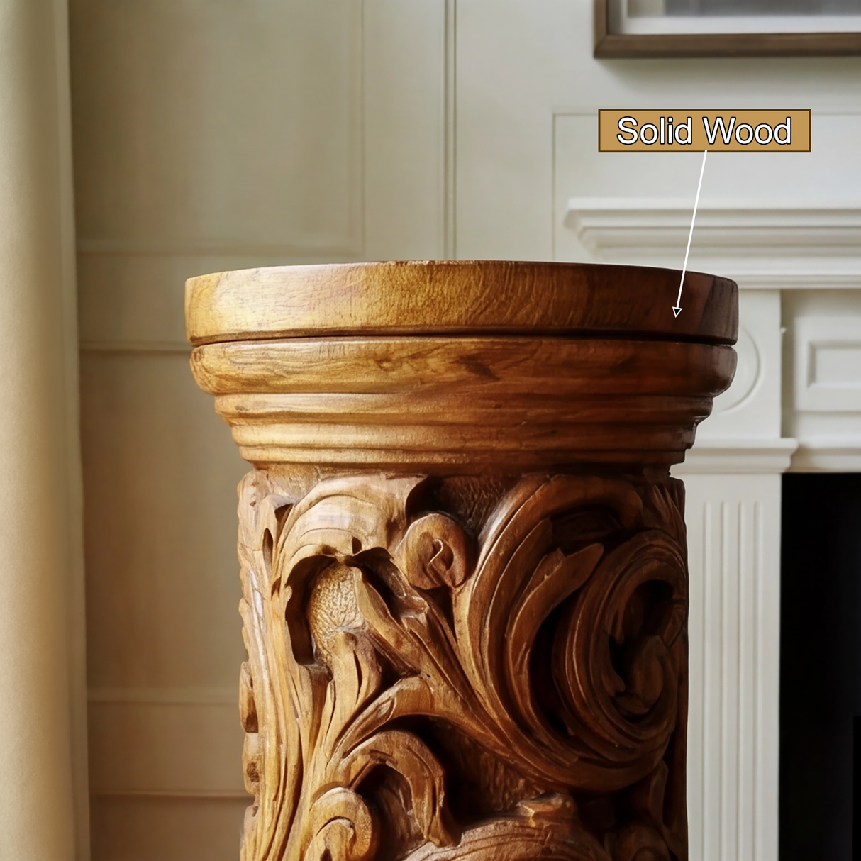 Orvessa Solid Wood Pedestal Stand - Timberustic Pedestal Stand