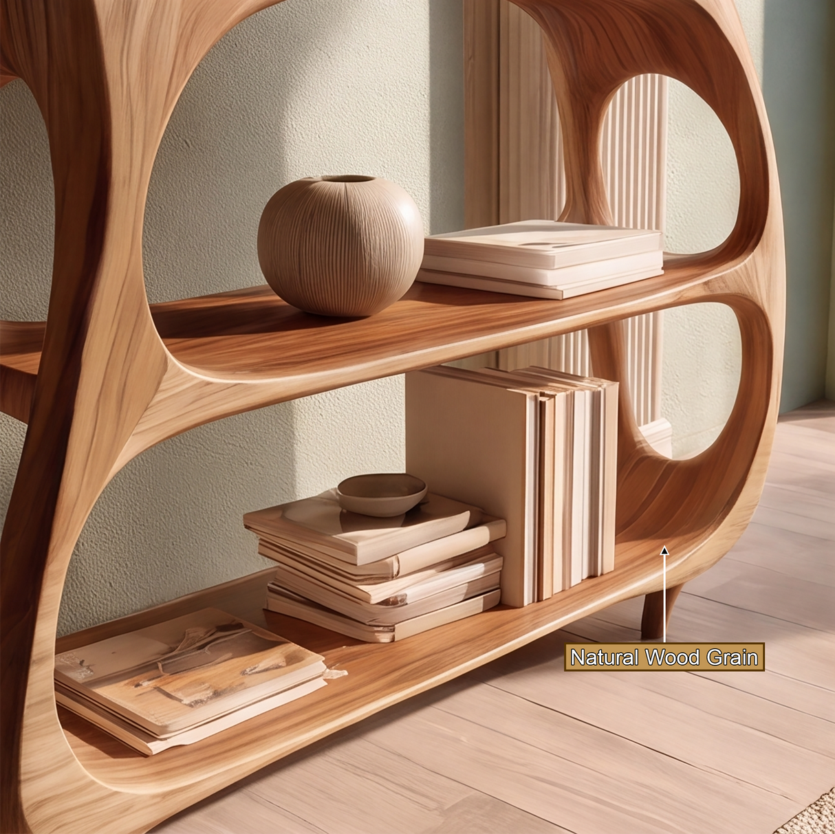 Orvian Handcrafted Solid Wood Bookshelf SPA934572