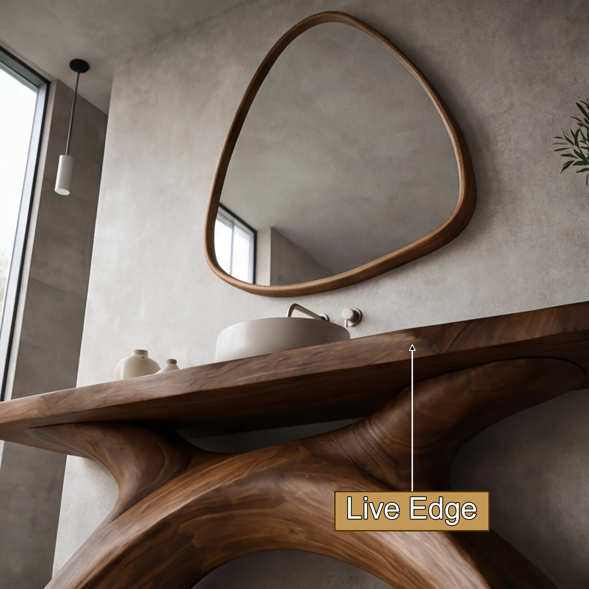 Orvian Sculpted Solid Wood Freestanding Bathroom Vanity SPA248697 - Timberustic Freestanding Bathroom Vanity