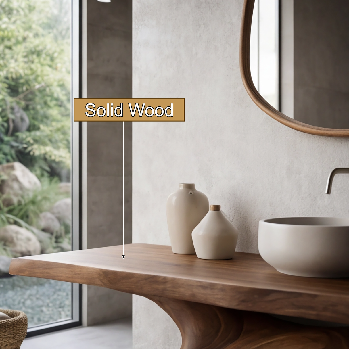 Orvian Sculpted Solid Wood Freestanding Bathroom Vanity SPA248697 - Timberustic Freestanding Bathroom Vanity